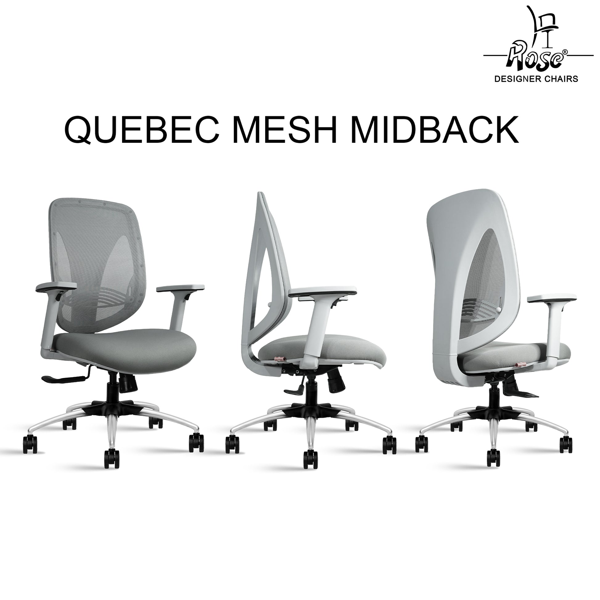 ROSE® Quebec Mesh Mid-Back Office Chair
