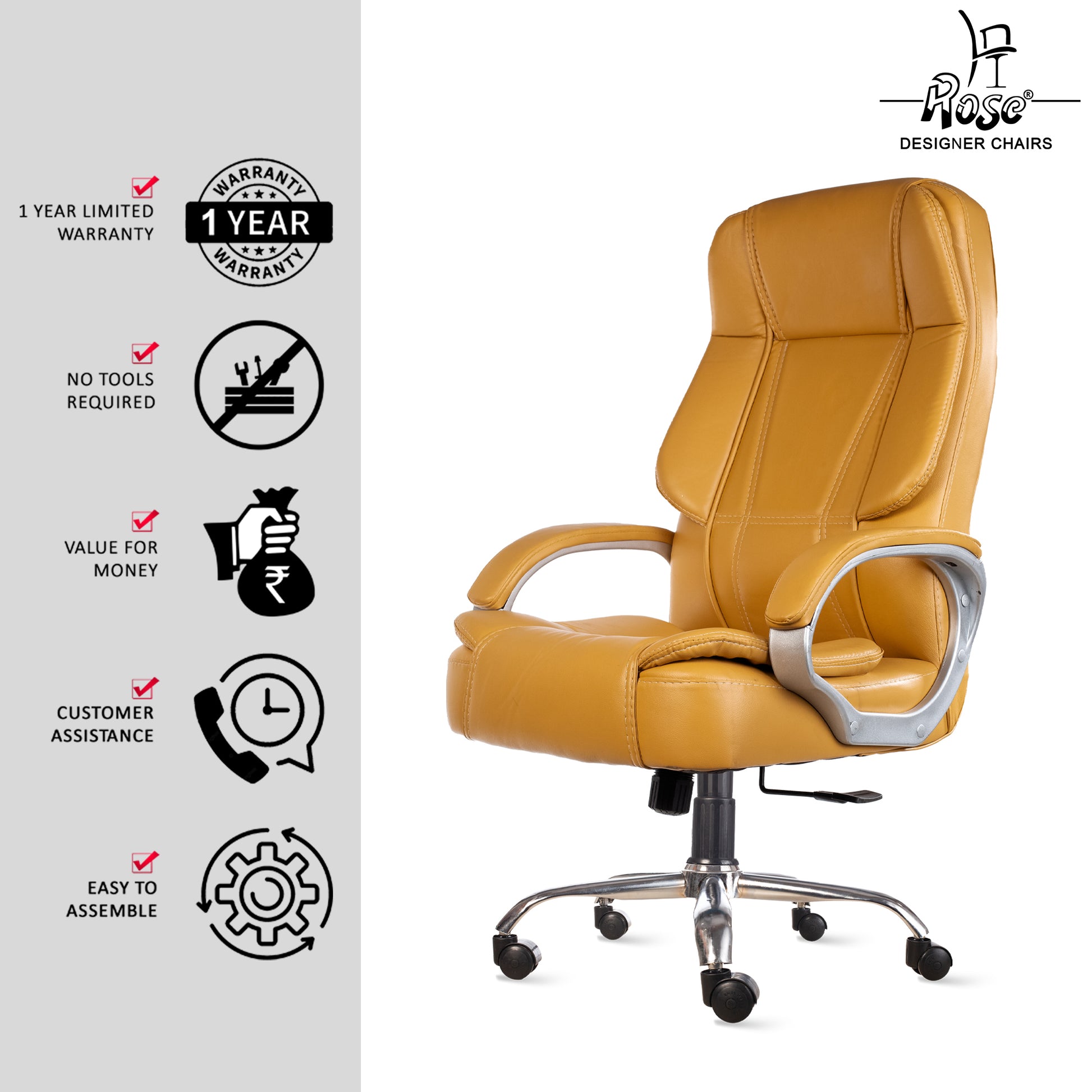 ROSE®SpaceX Leather High Back Chair