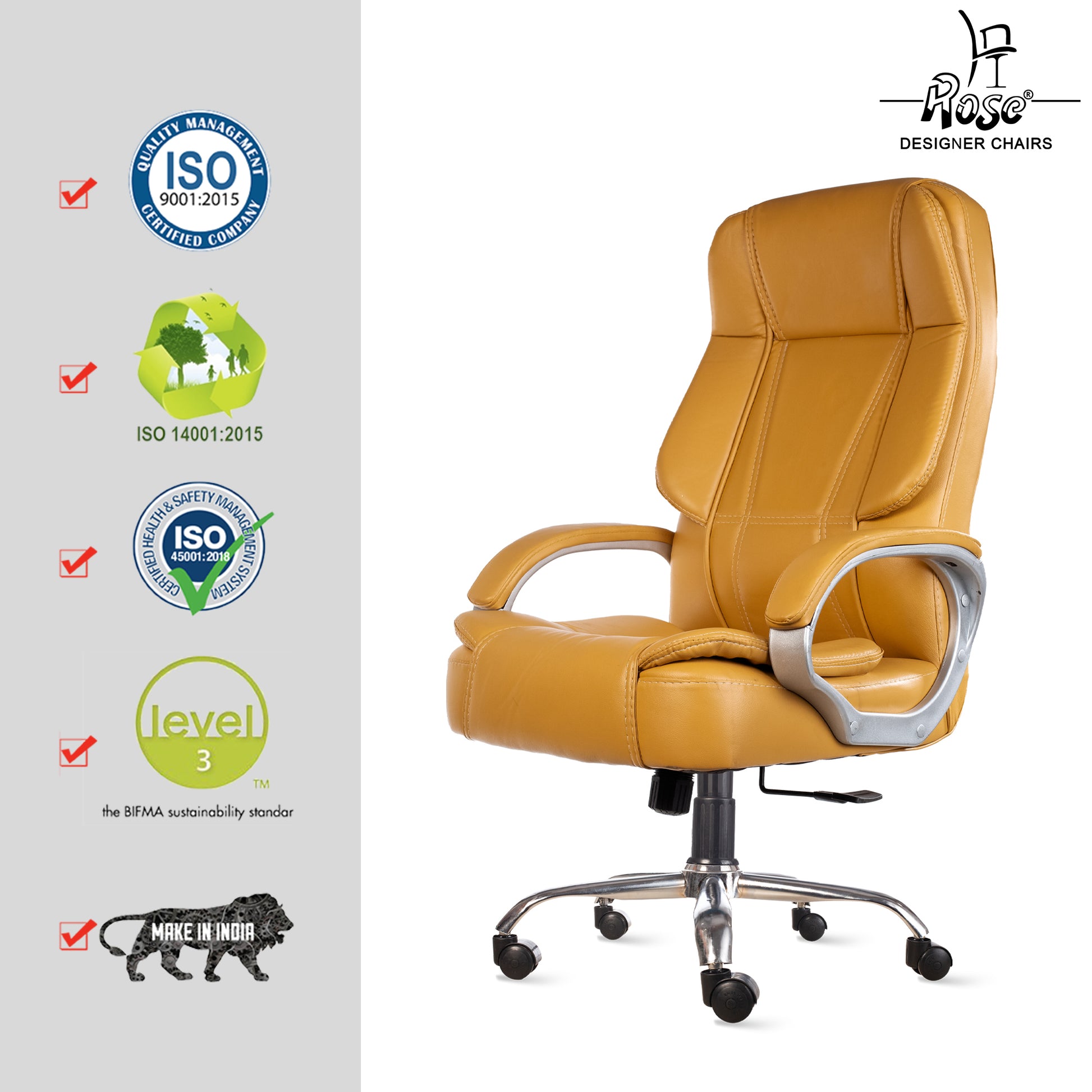 ROSE®SpaceX Leather High Back Chair