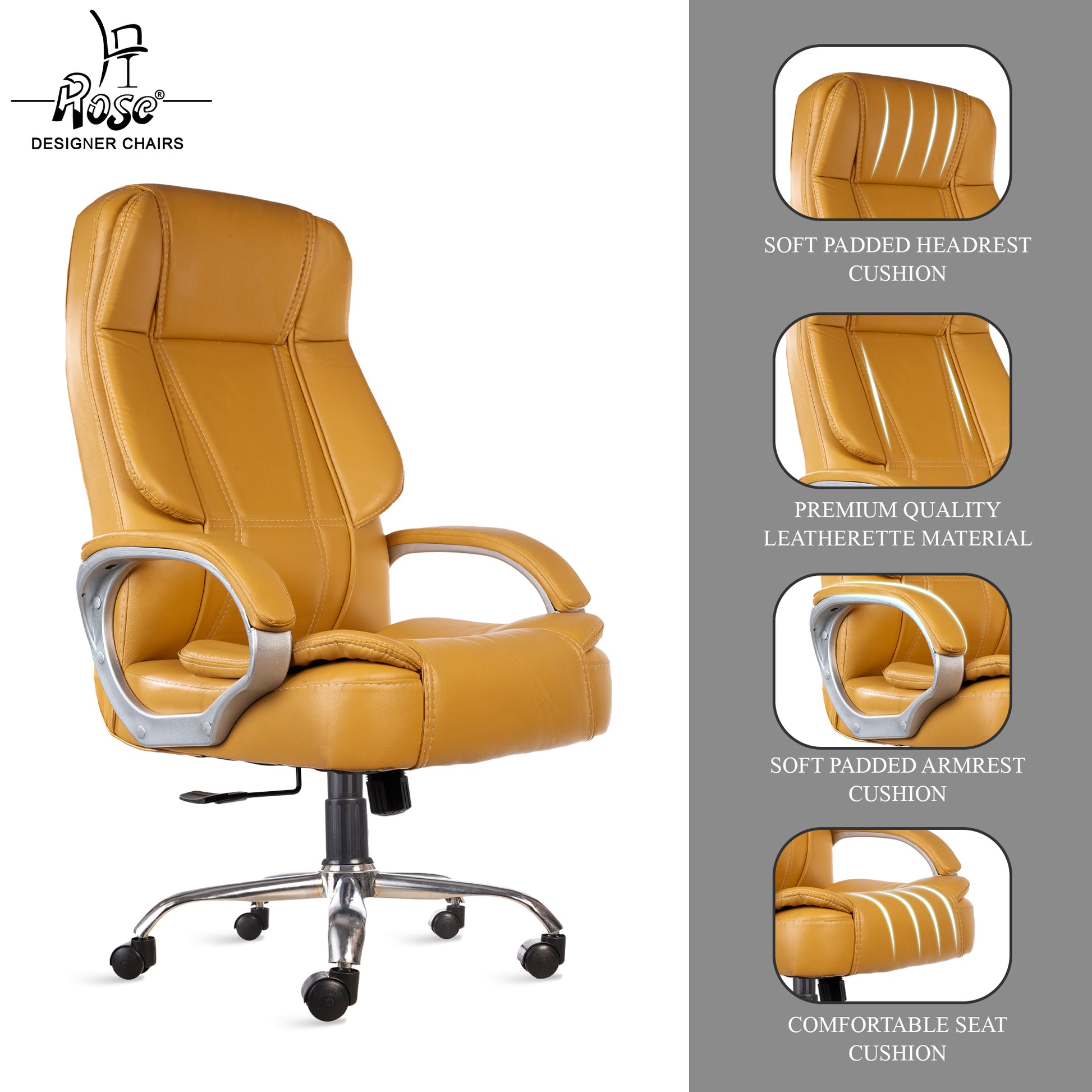 ROSE®SpaceX Leather High Back Chair