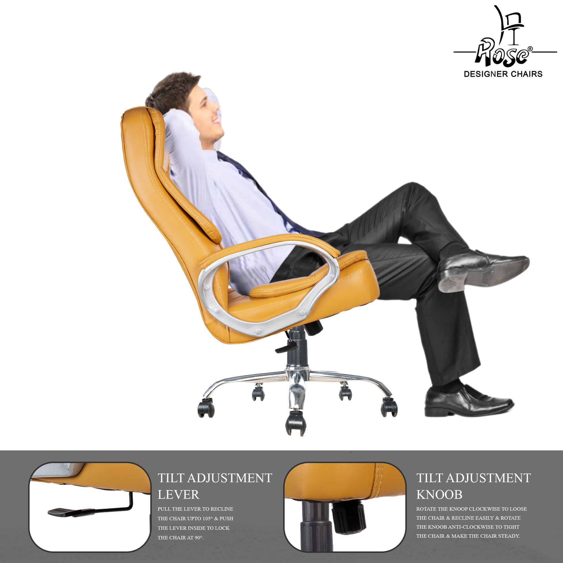 ROSE®SpaceX Leather High Back Chair