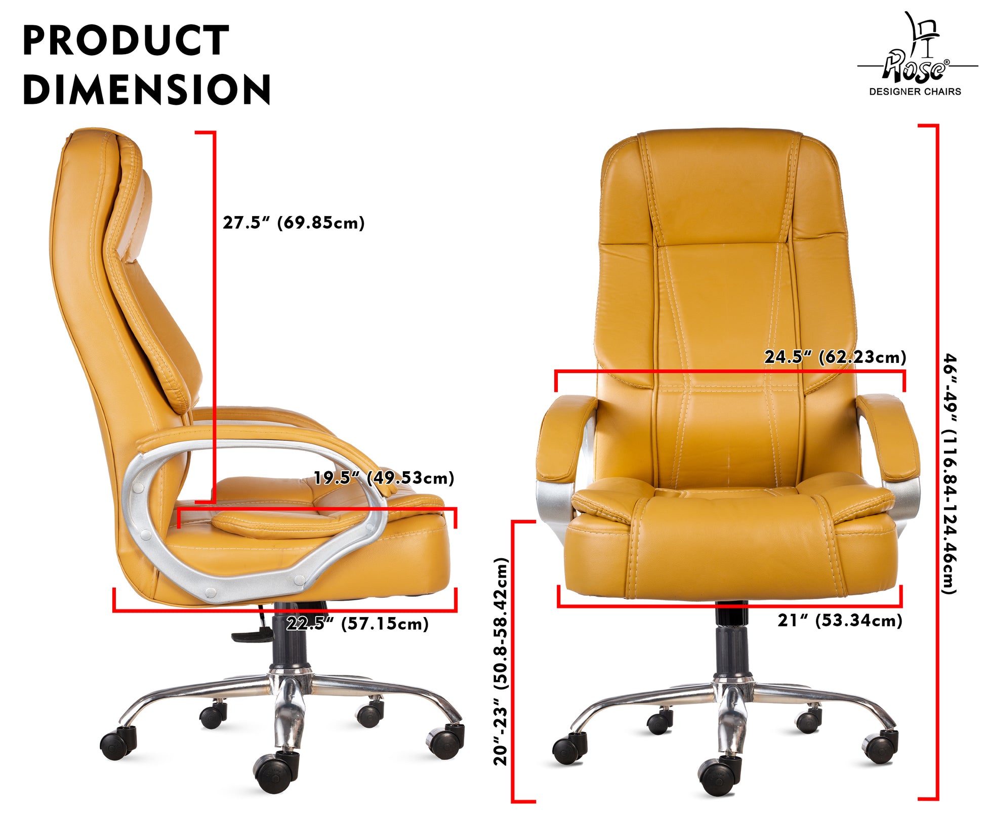 ROSE®SpaceX Leather High Back Chair