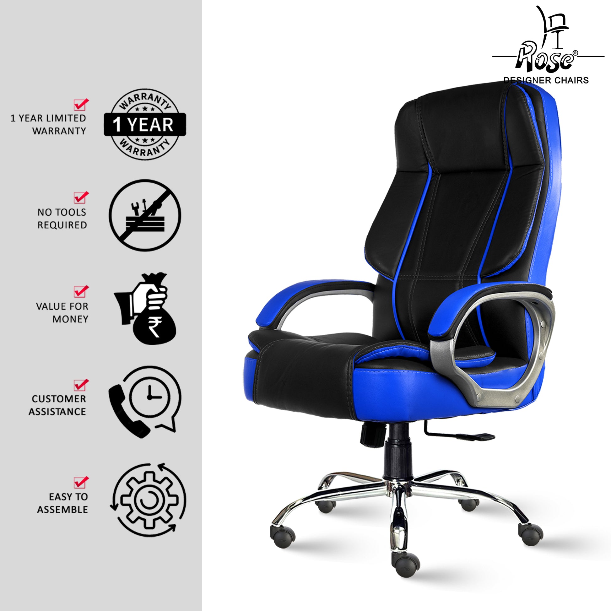 ROSE®SpaceX Leather High Back Chair