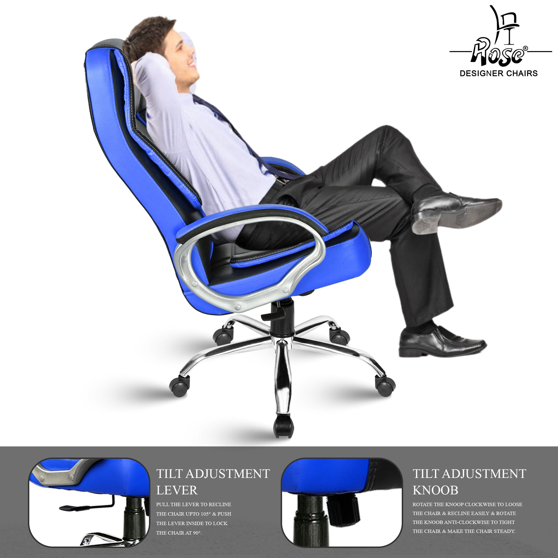 ROSE®SpaceX Leather High Back Chair
