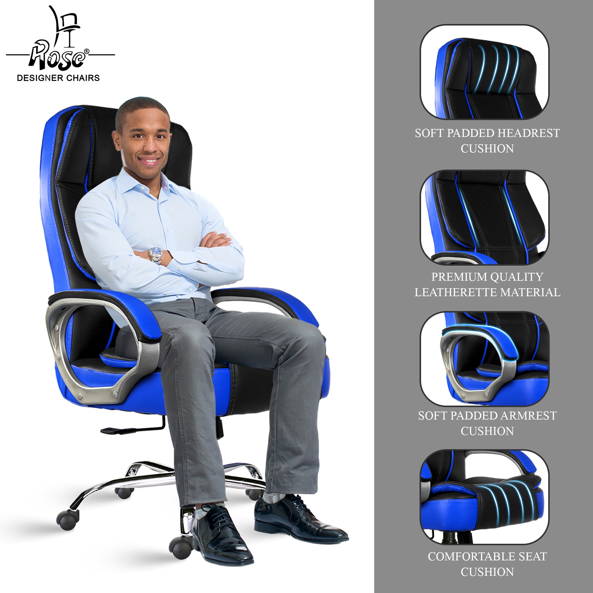 ROSE®SpaceX Leather High Back Chair