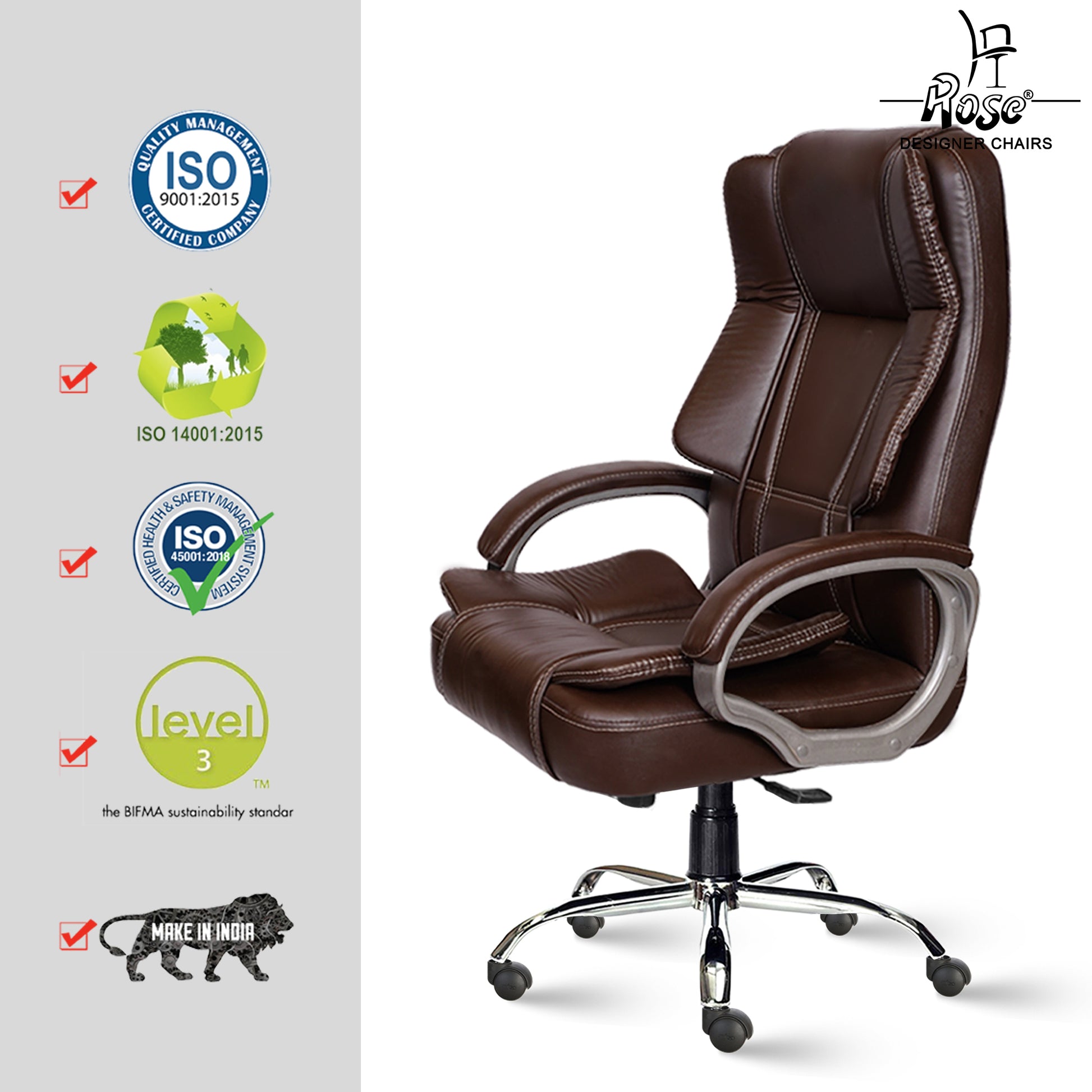 ROSE®SpaceX Leather High Back Chair