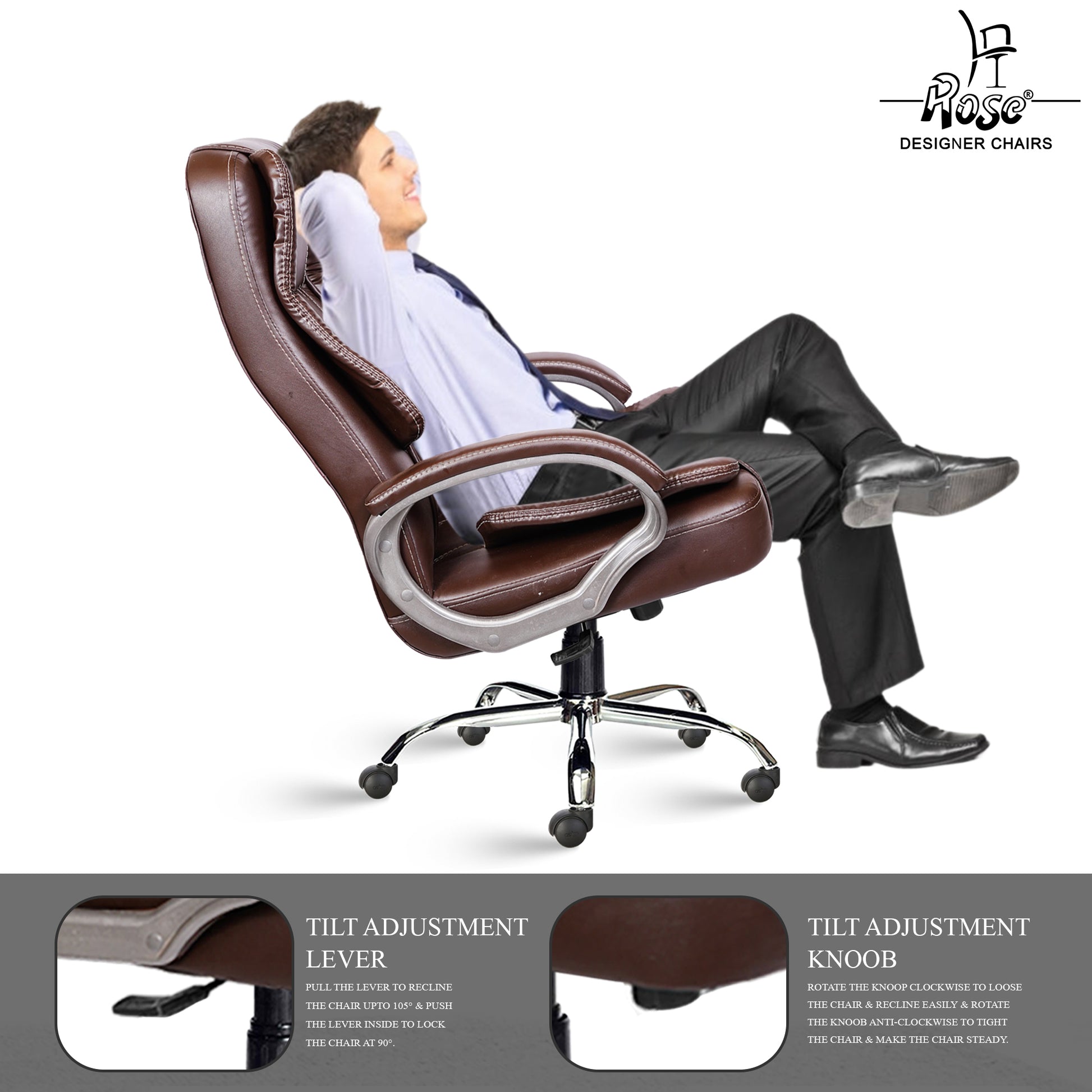 ROSE®SpaceX Leather High Back Chair