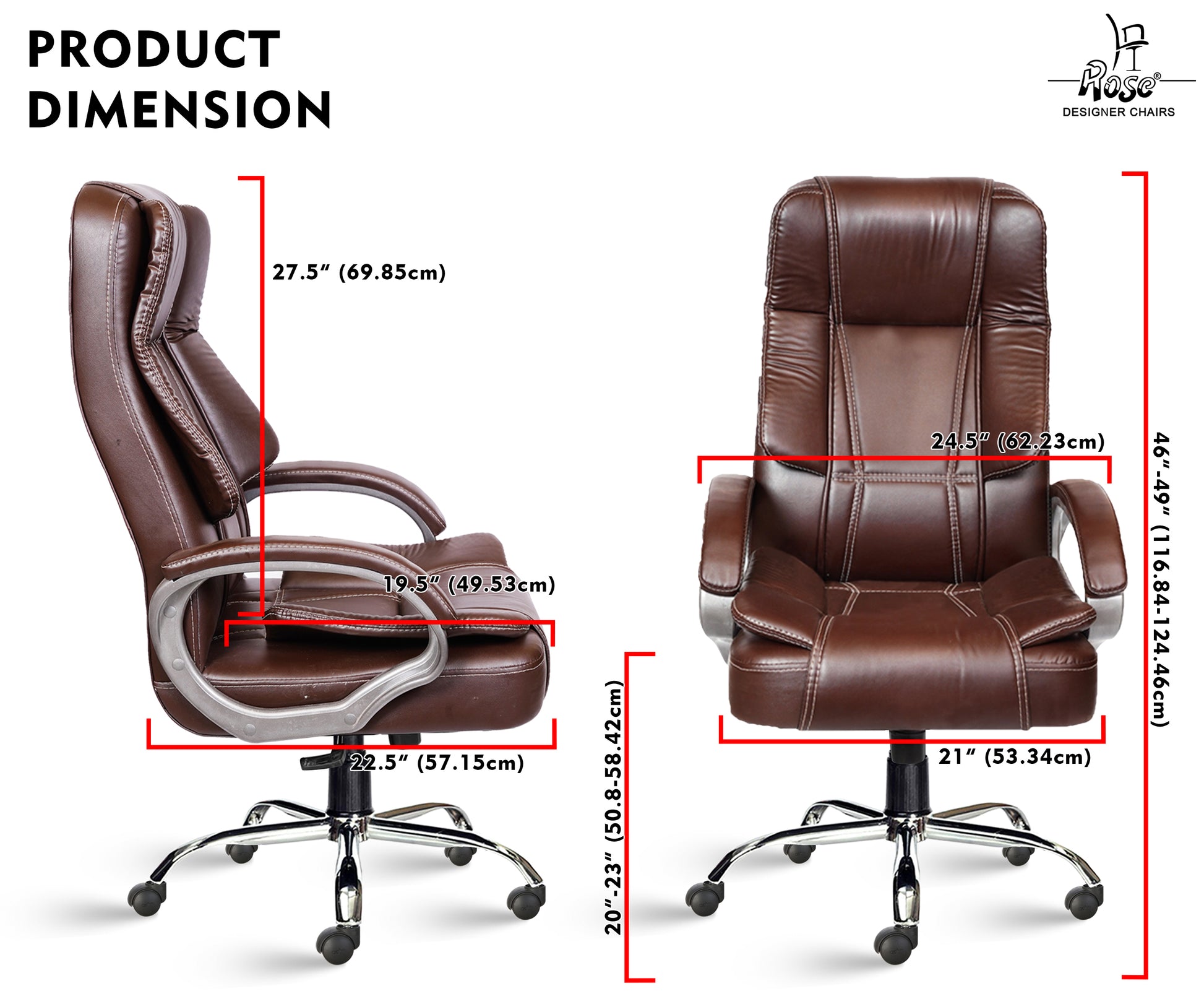 ROSE®SpaceX Leather High Back Chair