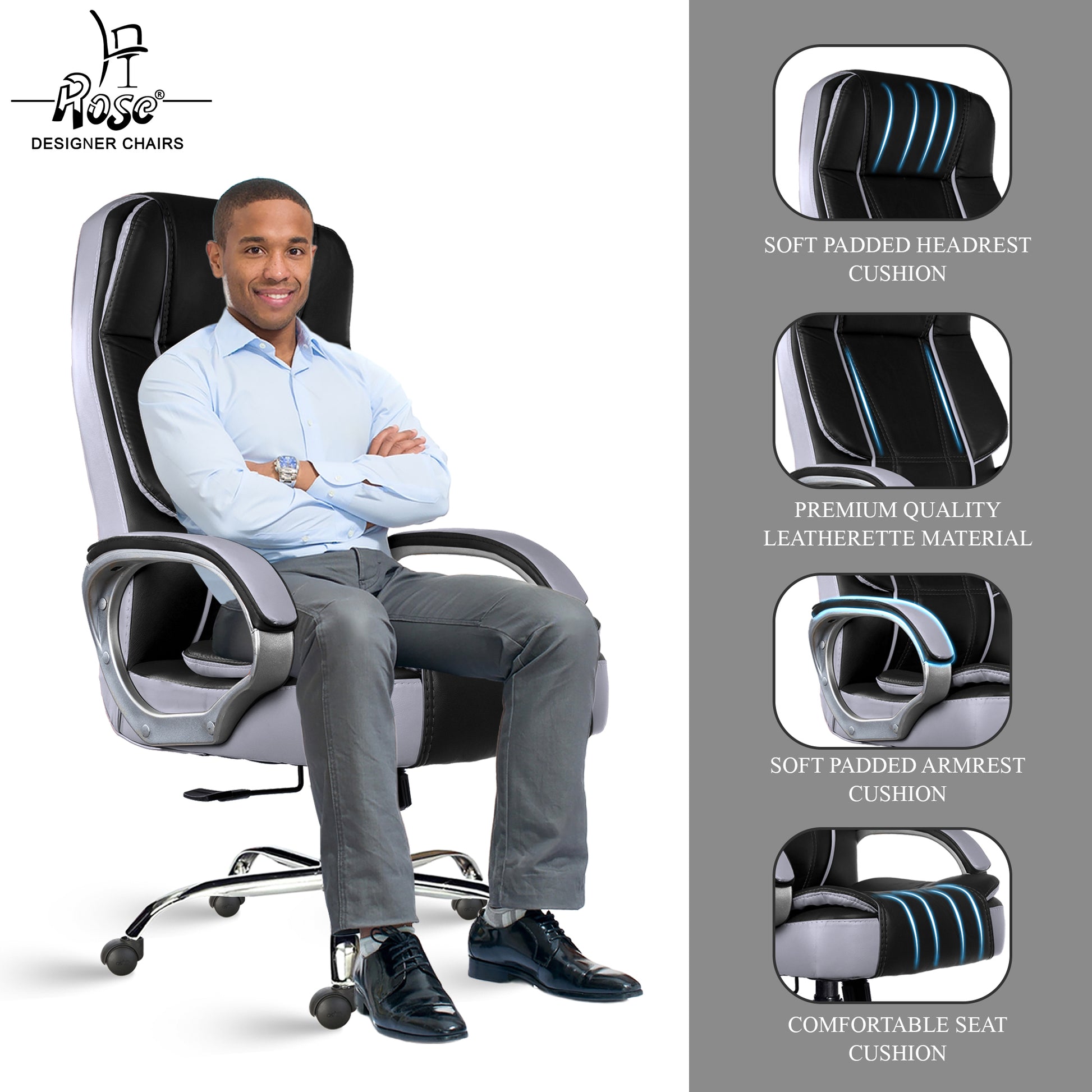 ROSE®SpaceX Leather High Back Chair