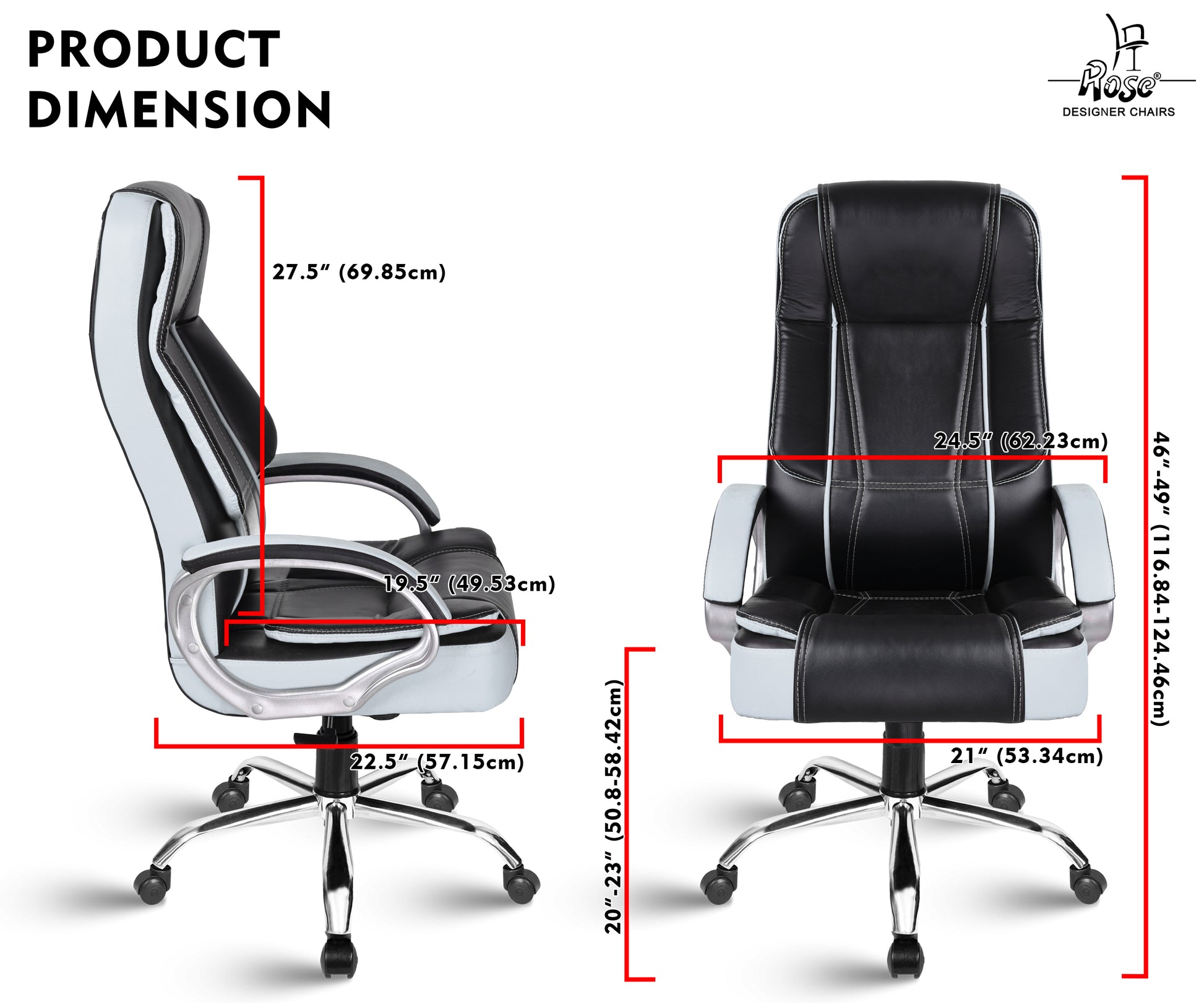 ROSE®SpaceX Leather High Back Chair