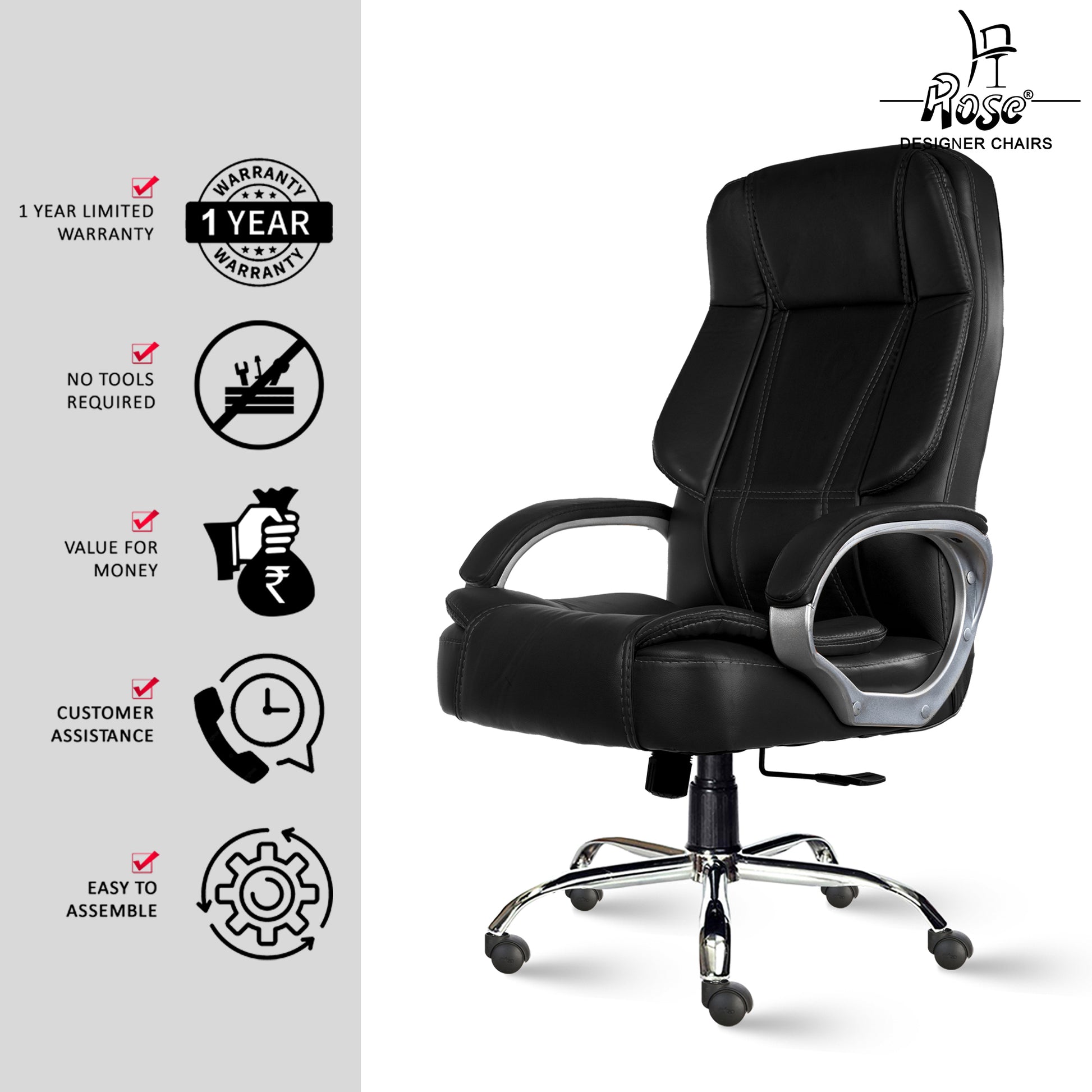 ROSE®SpaceX Leather High Back Chair