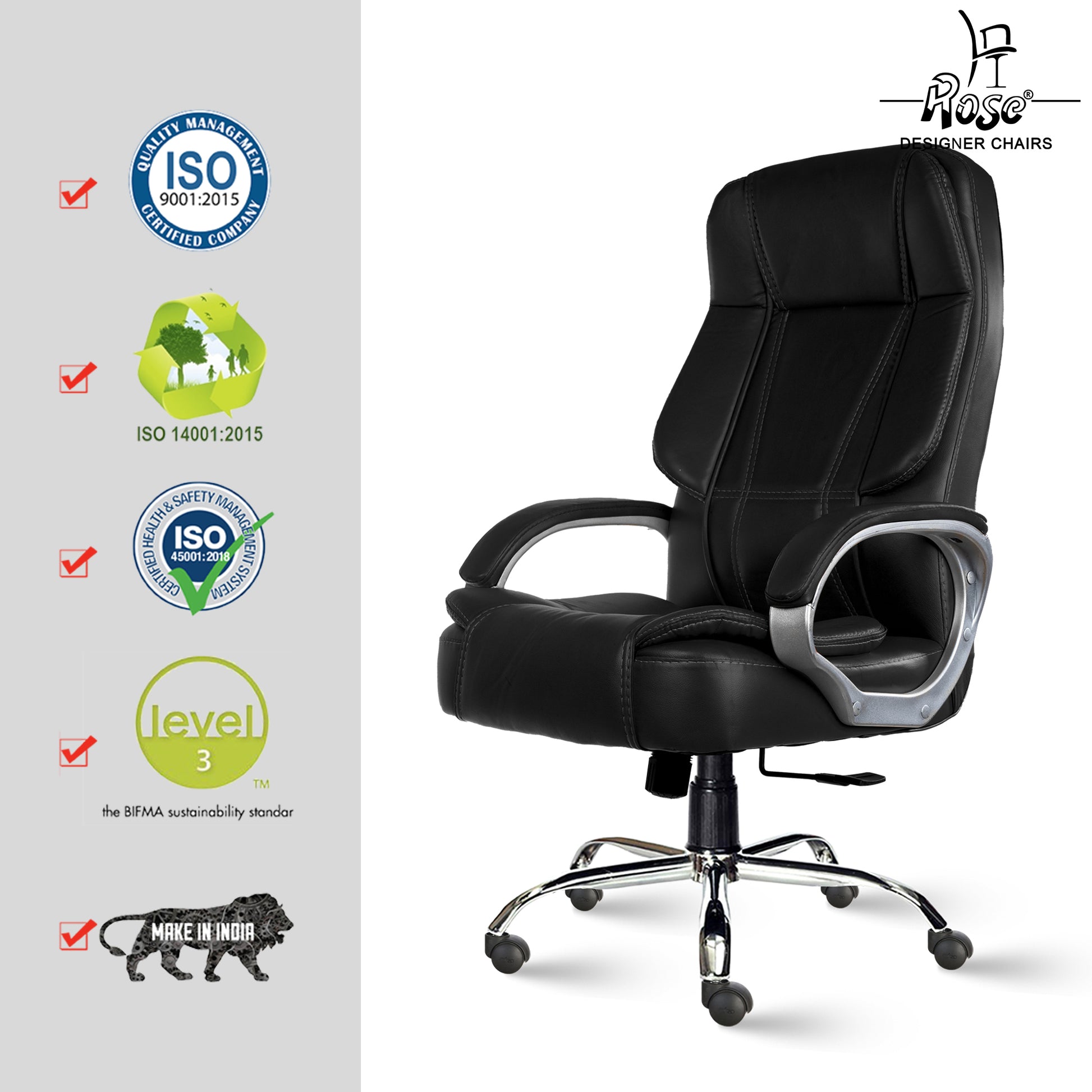 ROSE®SpaceX Leather High Back Chair