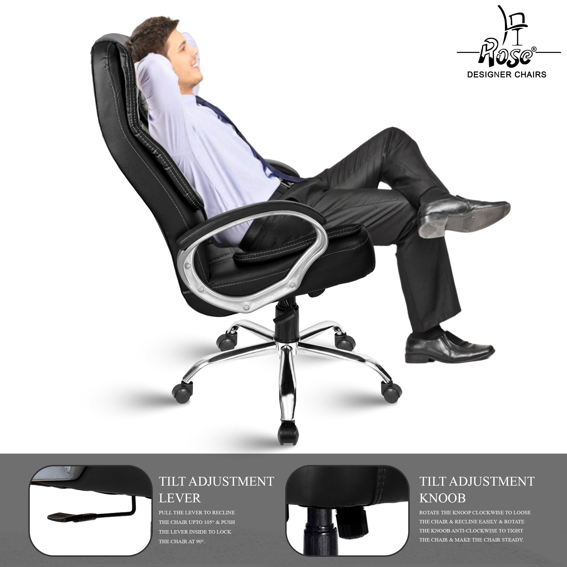 ROSE®SpaceX Leather High Back Chair