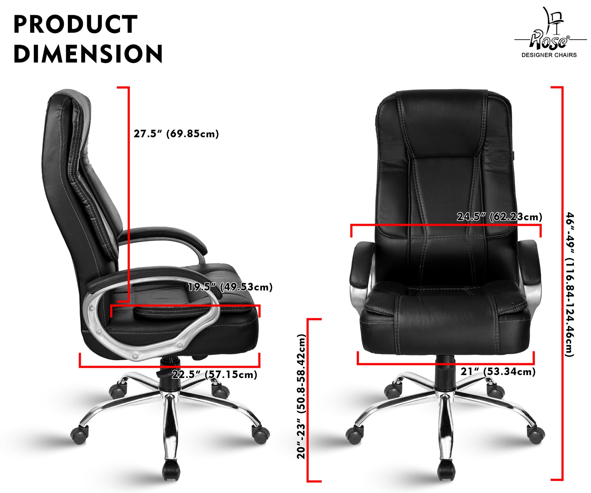 ROSE®SpaceX Leather High Back Chair