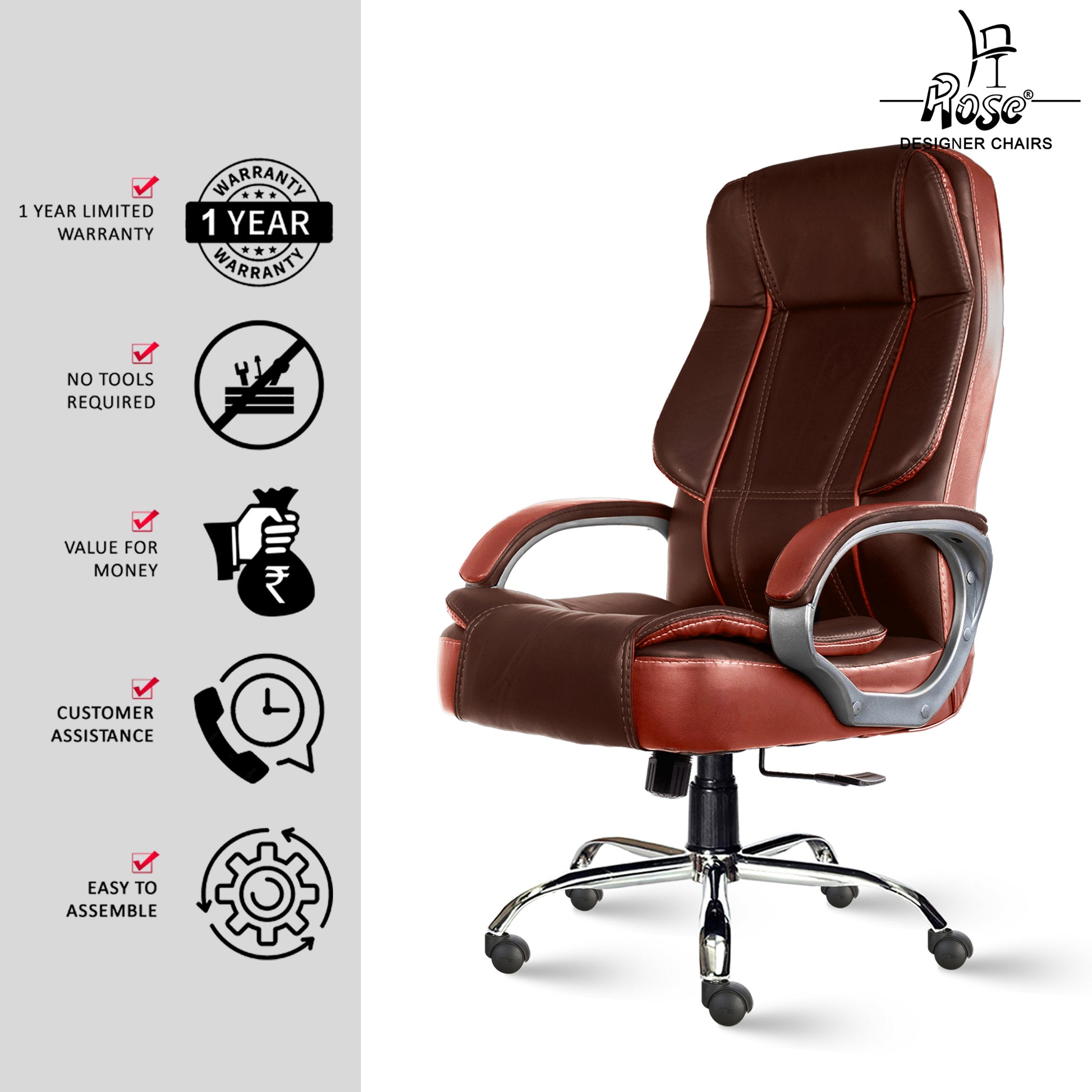 ROSE®SpaceX Leather High Back Chair