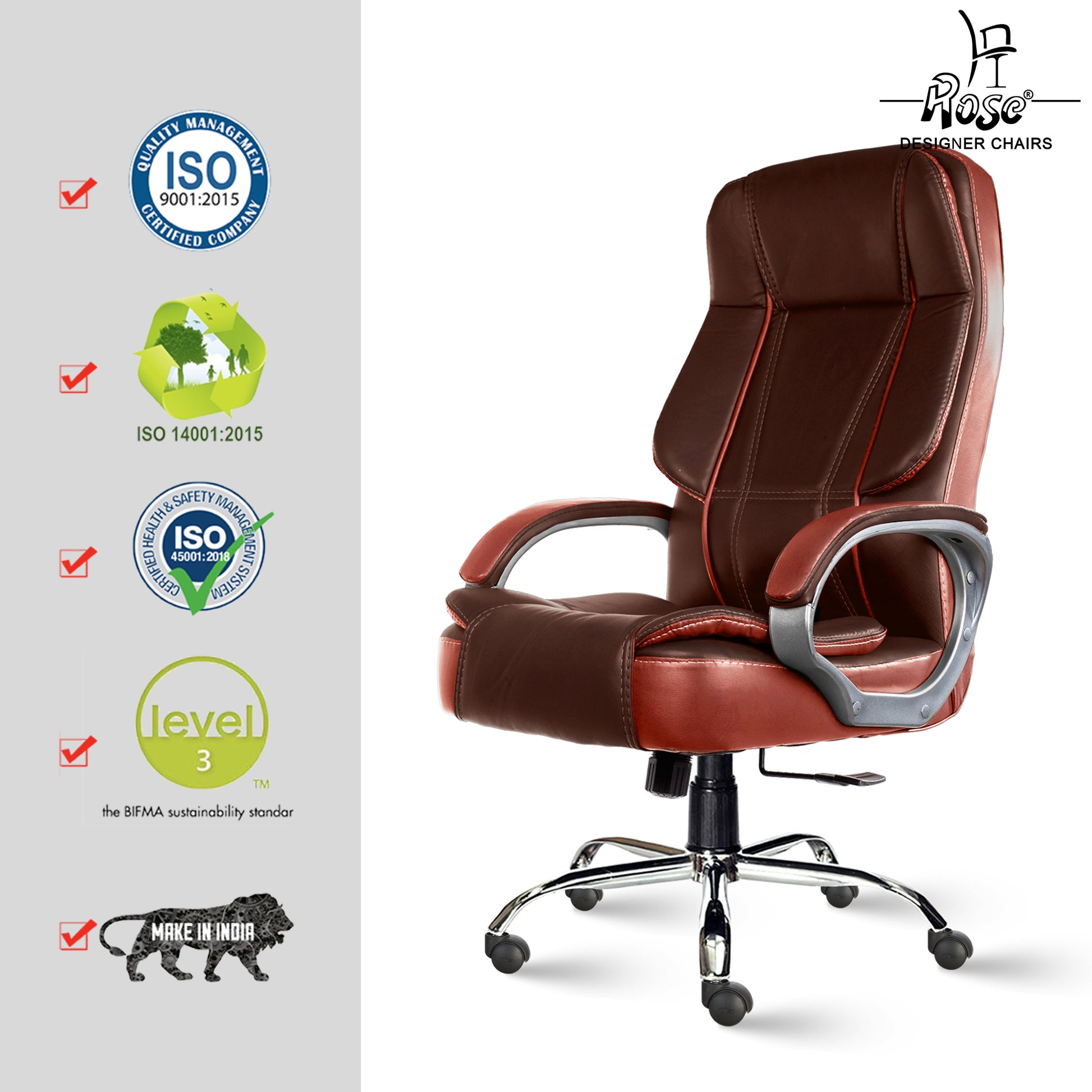 ROSE®SpaceX Leather High Back Chair