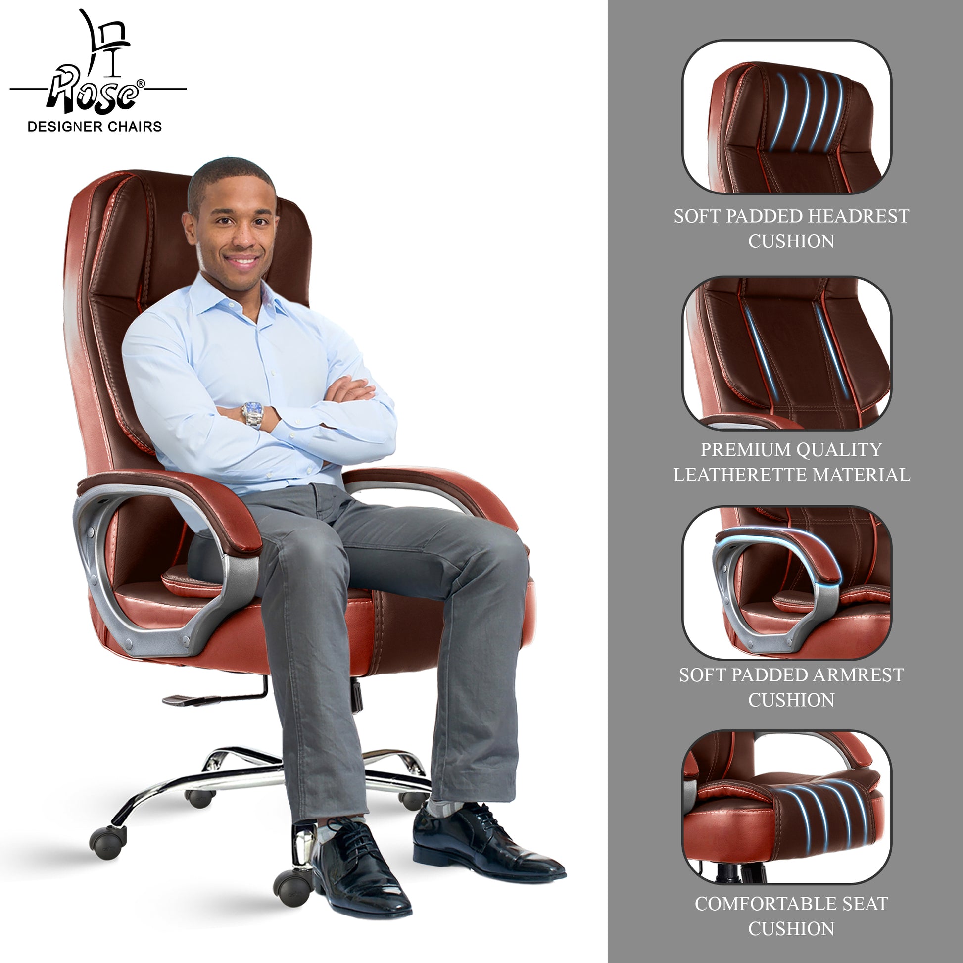 ROSE®SpaceX Leather High Back Chair