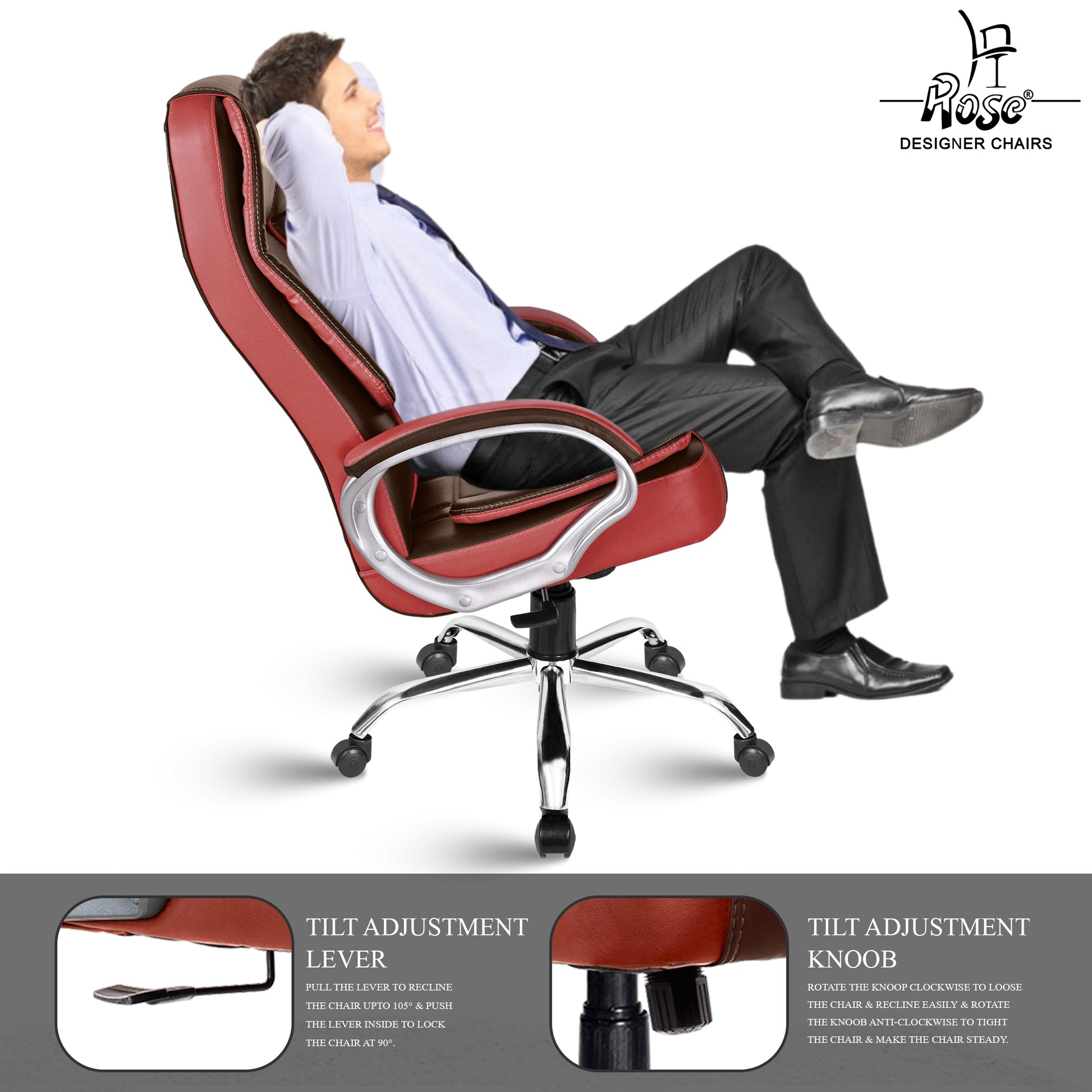 ROSE®SpaceX Leather High Back Chair