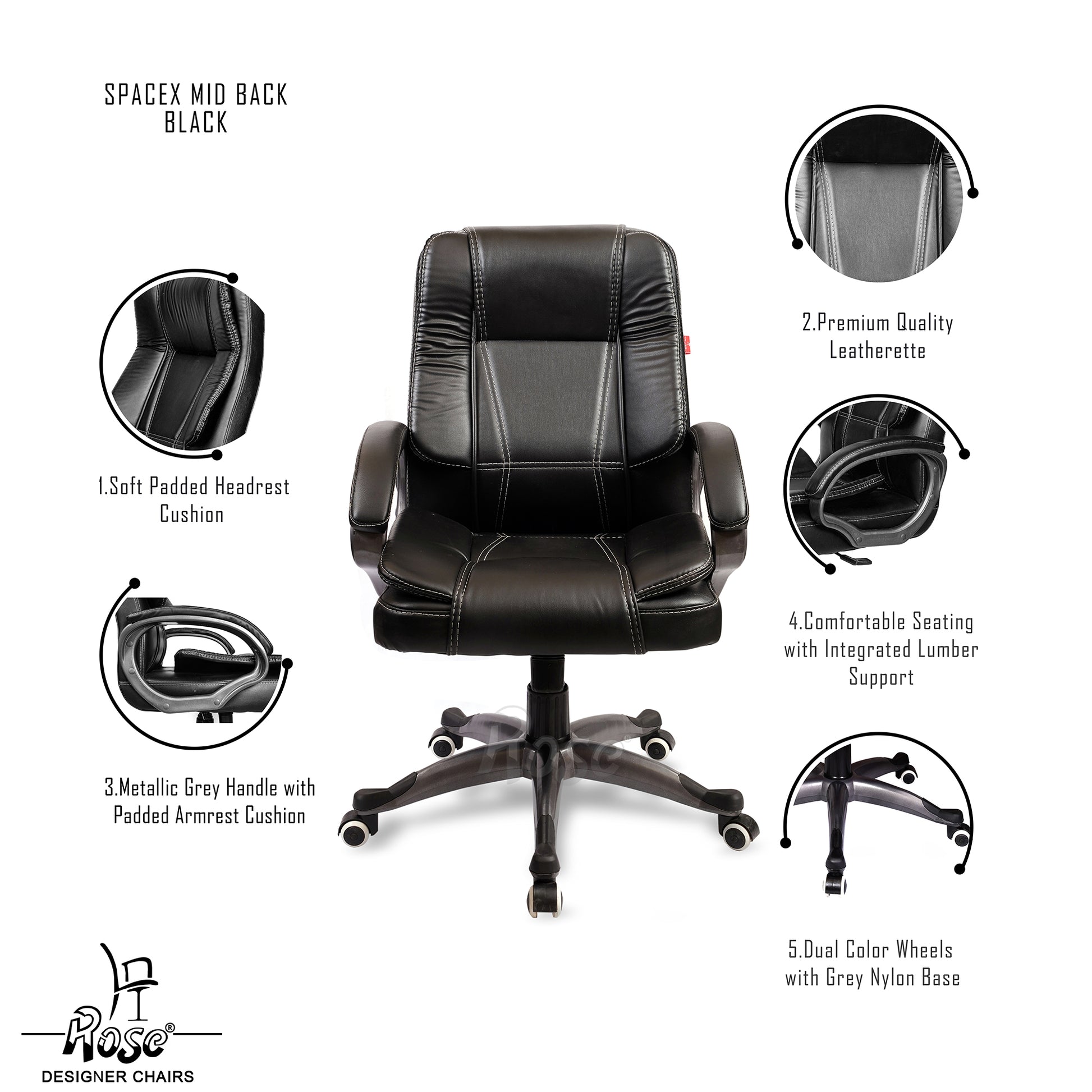 ROSE® SpaceX I Mid Back Office Chair