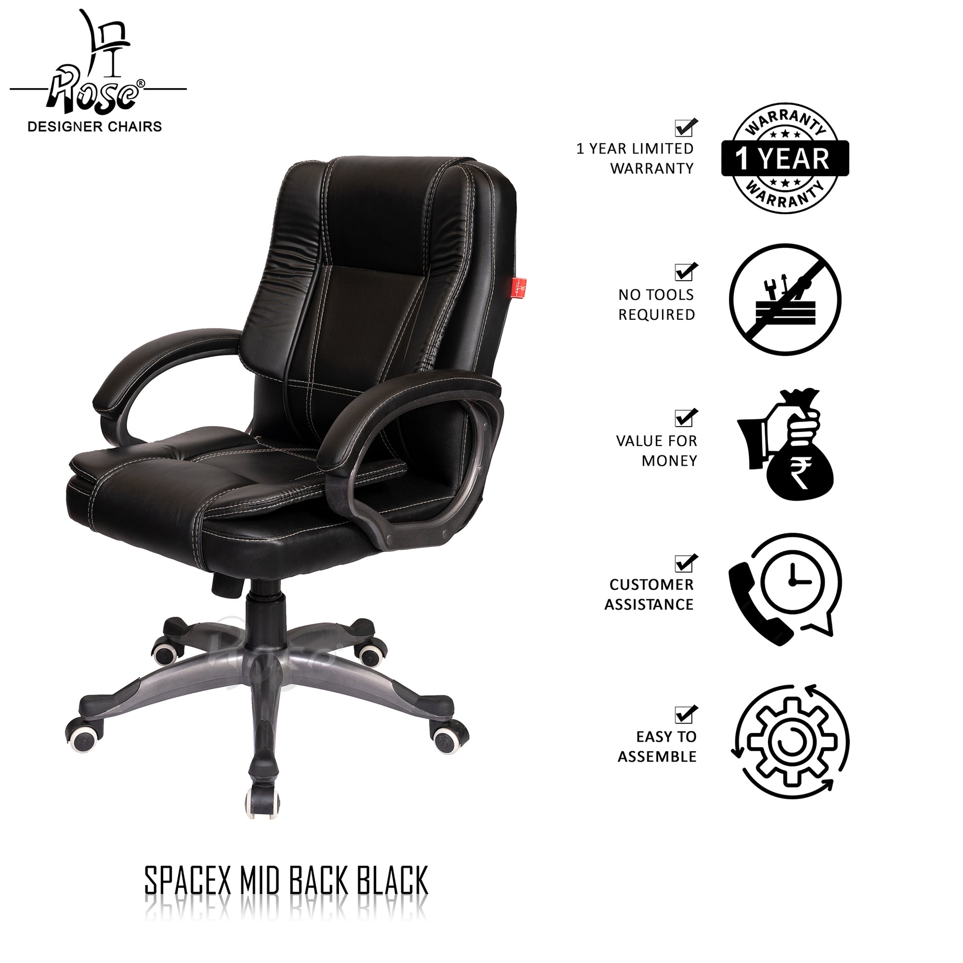 ROSE® SpaceX I Mid Back Office Chair