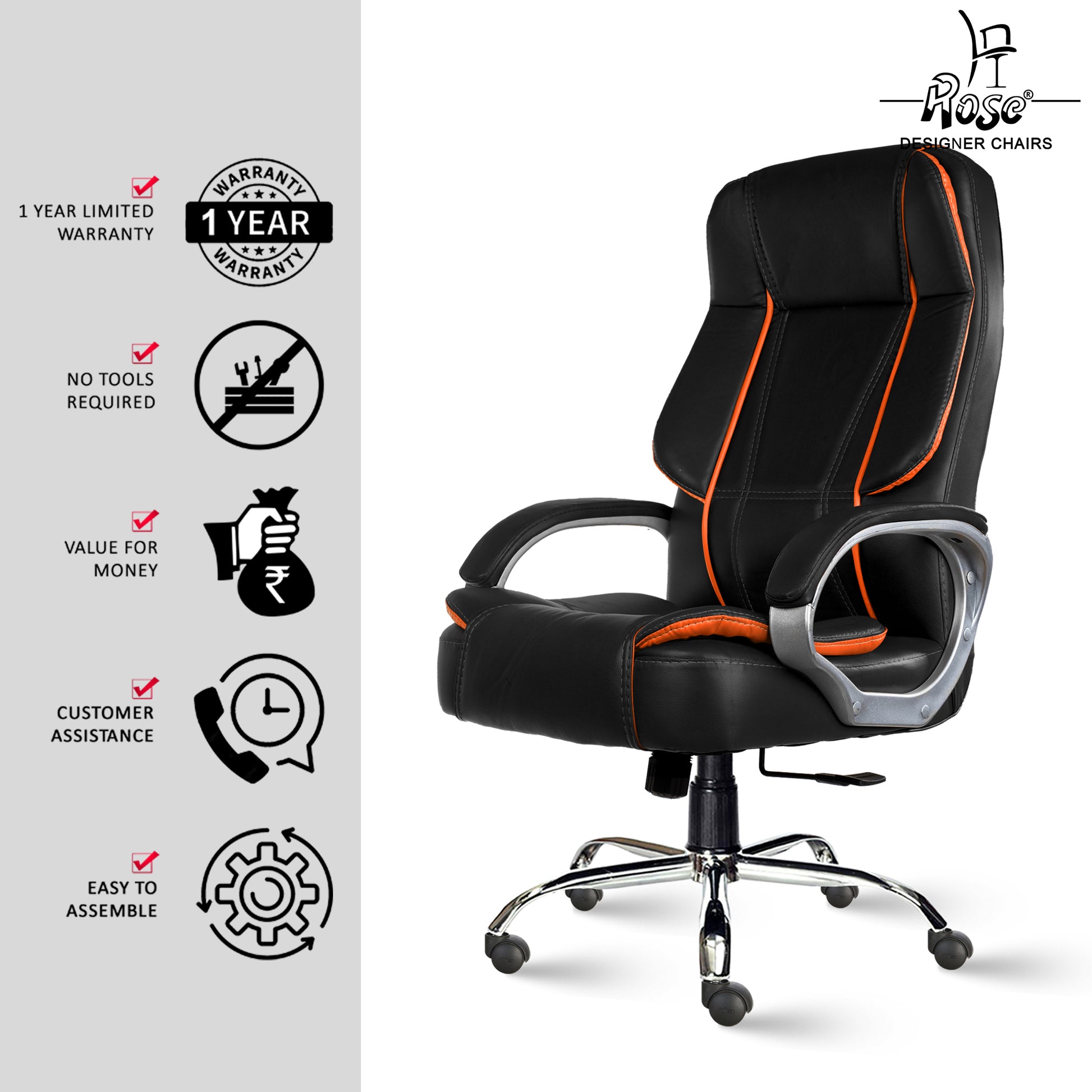 ROSE®SpaceX Leather High Back Chair