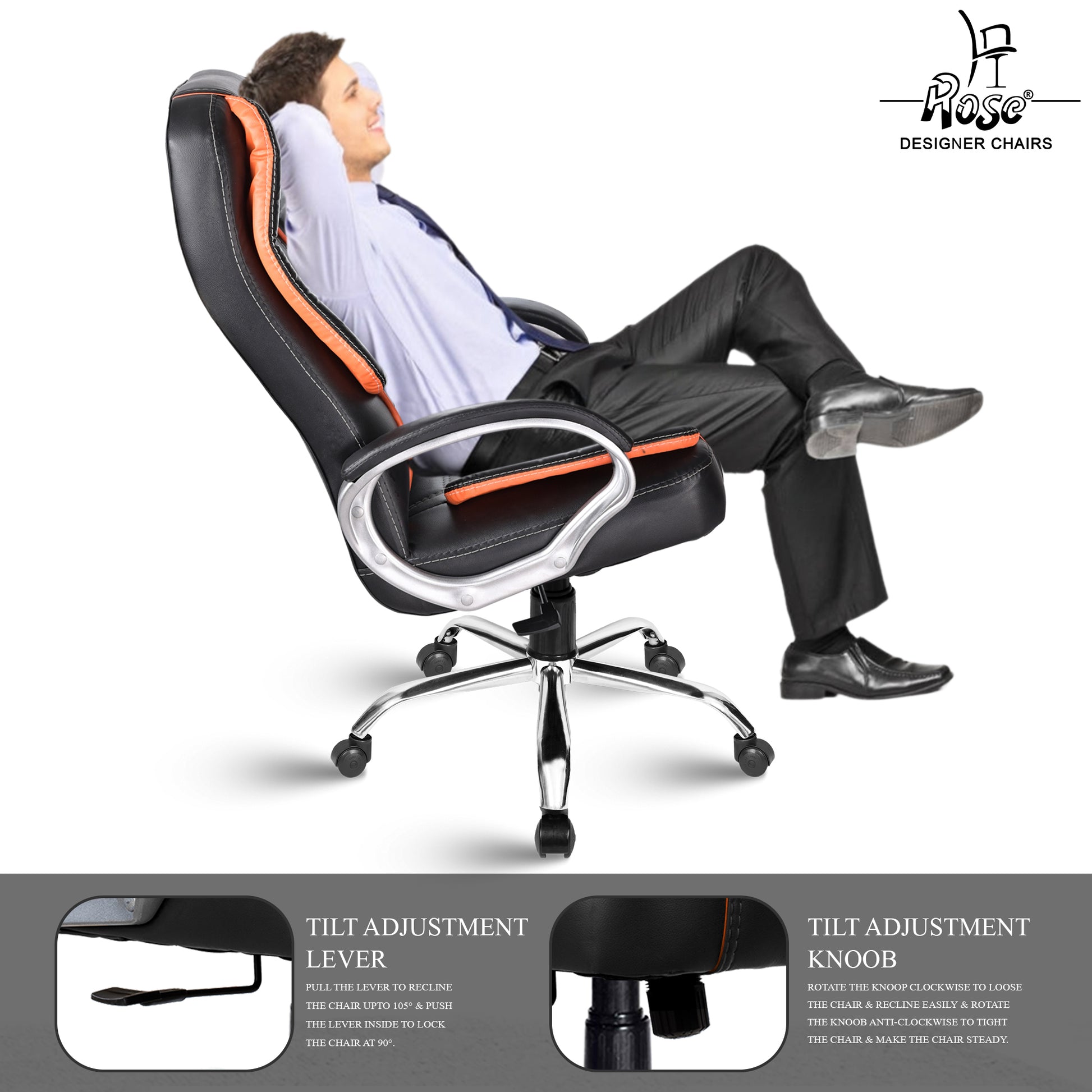 ROSE®SpaceX Leather High Back Chair