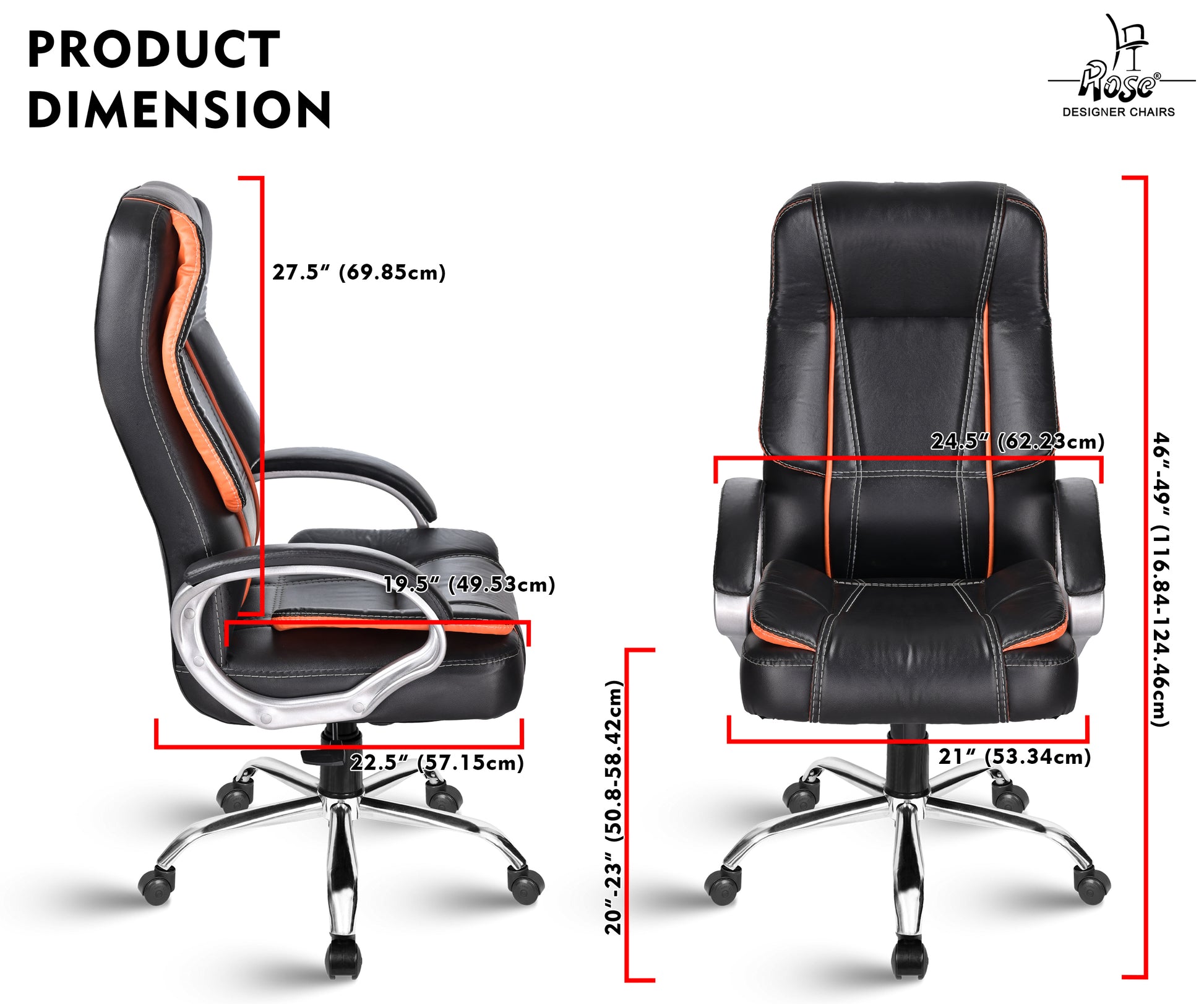 ROSE®SpaceX Leather High Back Chair