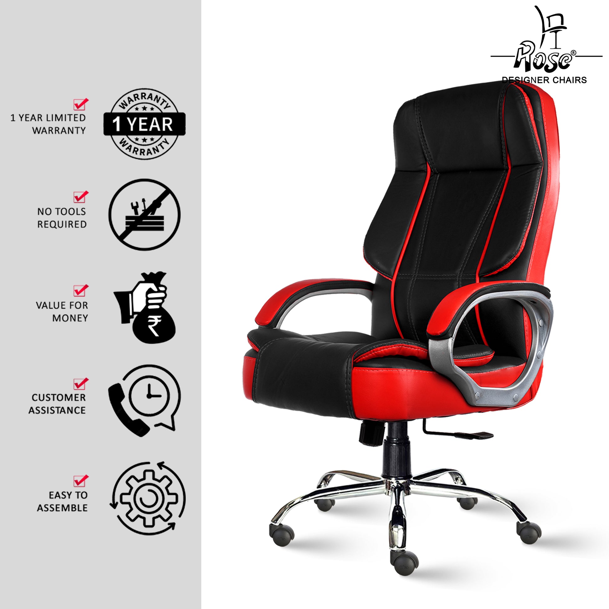 ROSE®SpaceX Leather High Back Chair