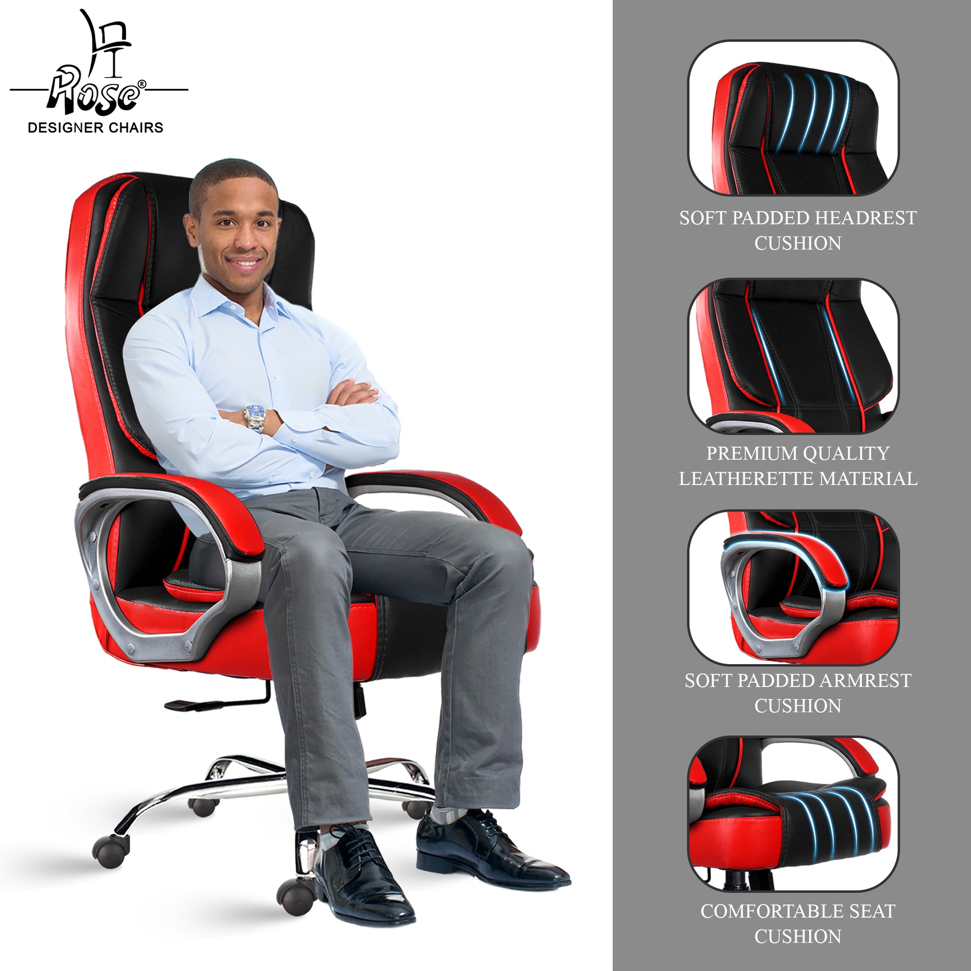 ROSE®SpaceX Leather High Back Chair