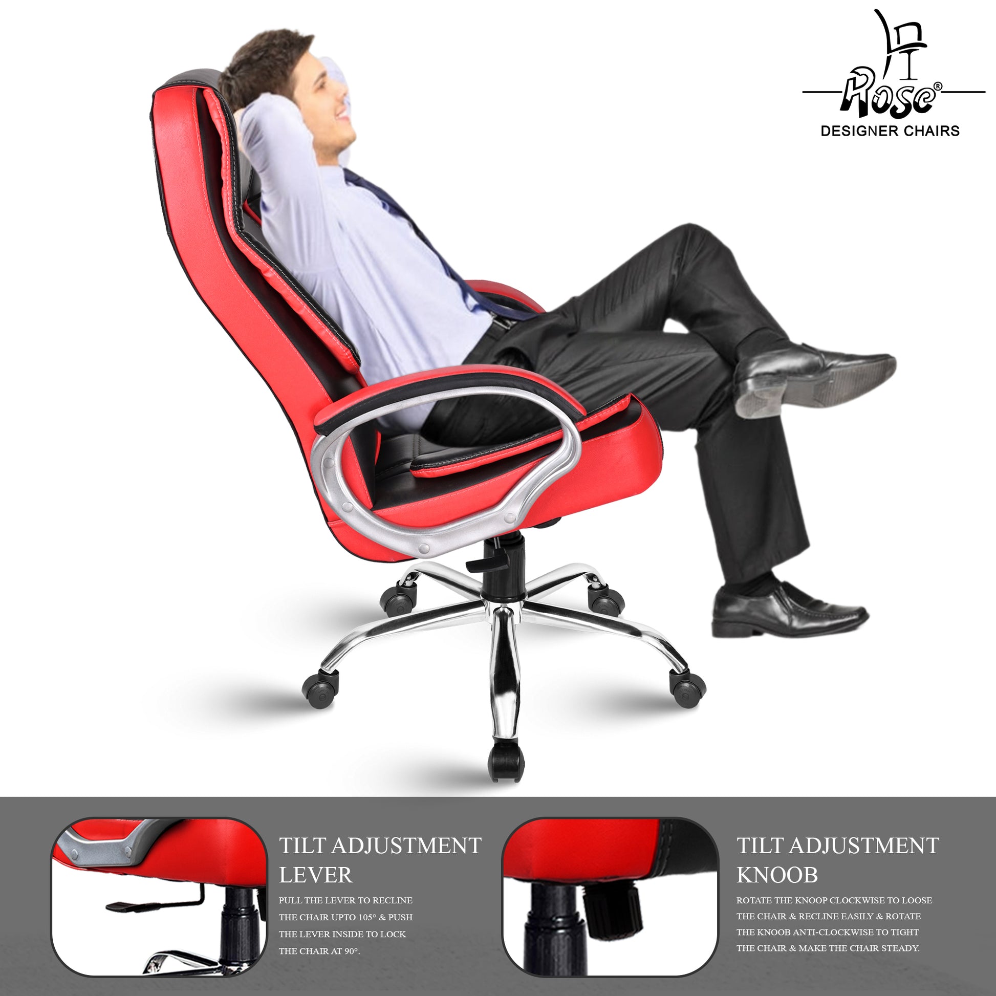 ROSE®SpaceX Leather High Back Chair