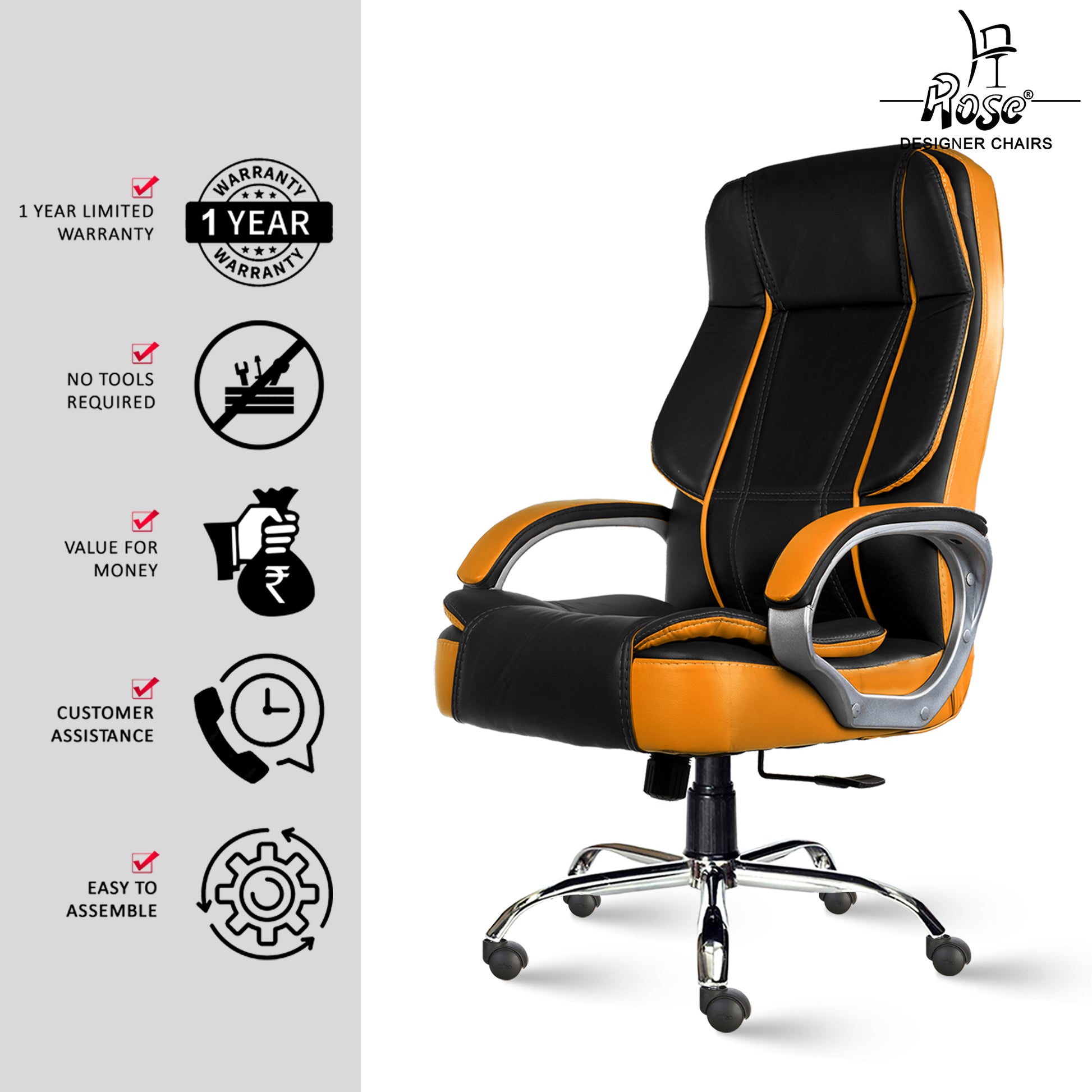 ROSE®SpaceX Leather High Back Chair