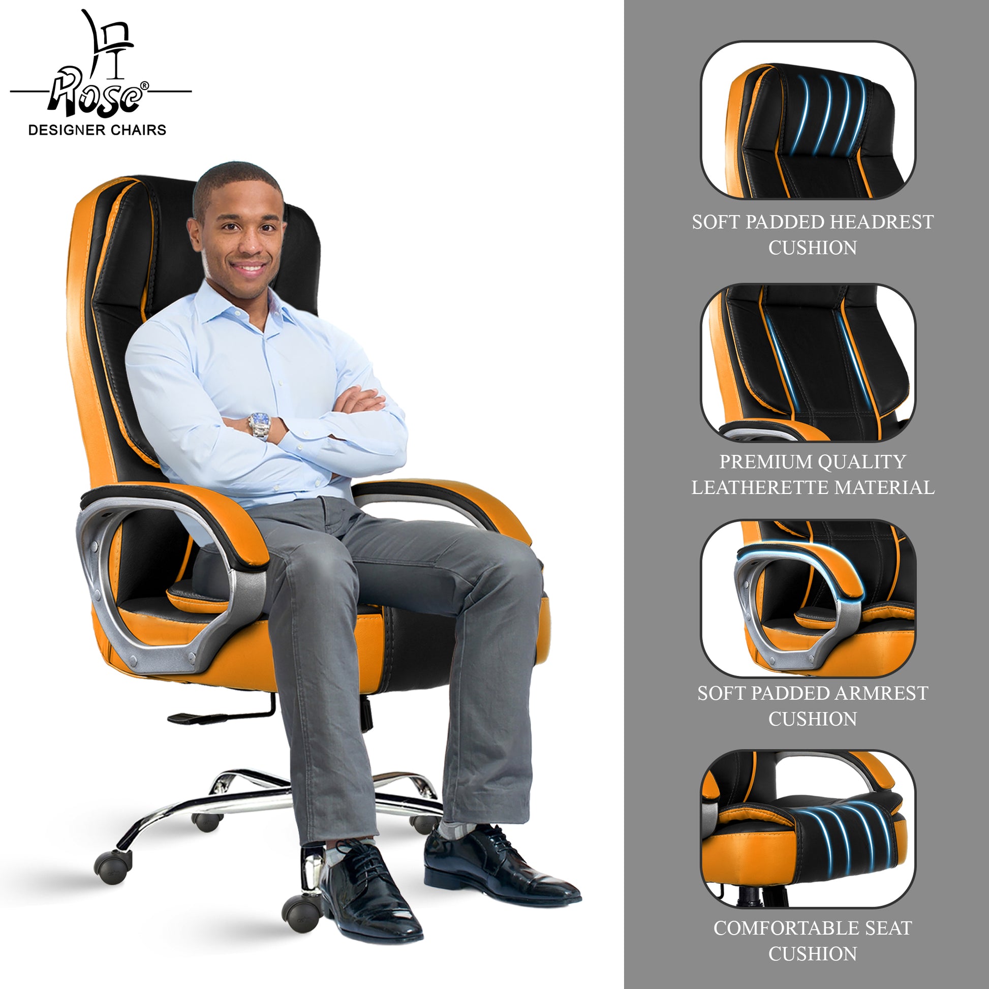 ROSE®SpaceX Leather High Back Chair