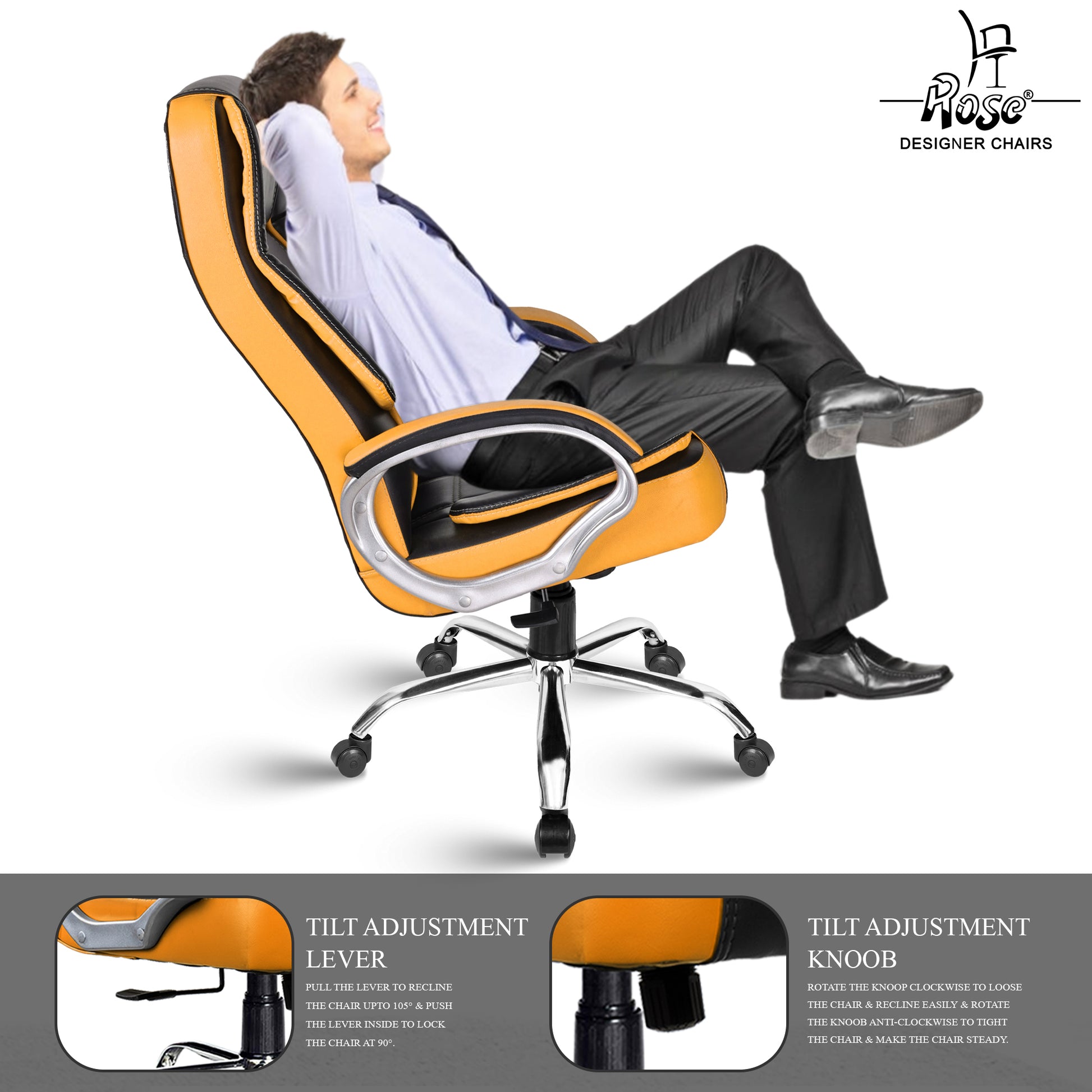 ROSE®SpaceX Leather High Back Chair