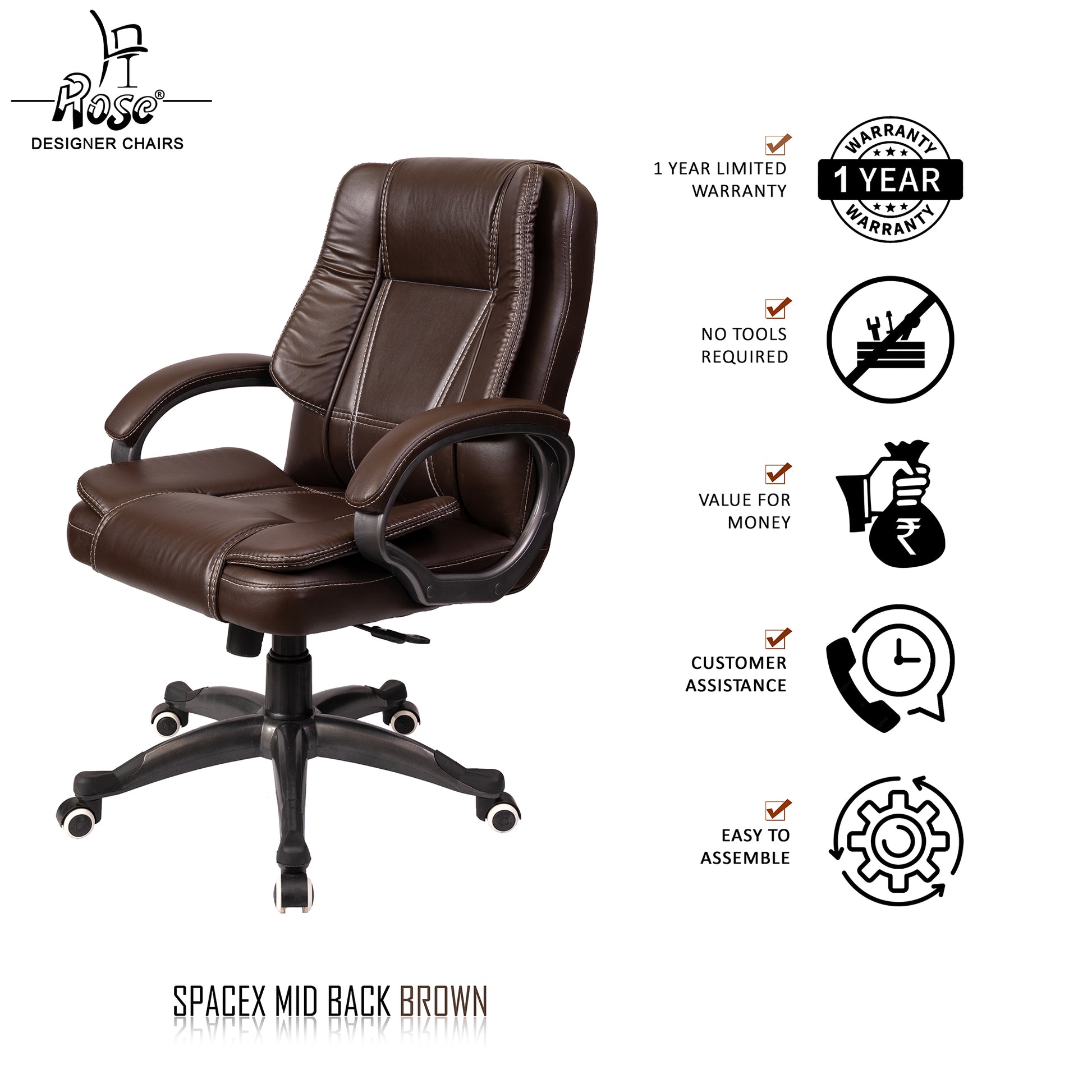 ROSE® SpaceX I Mid Back Office Chair