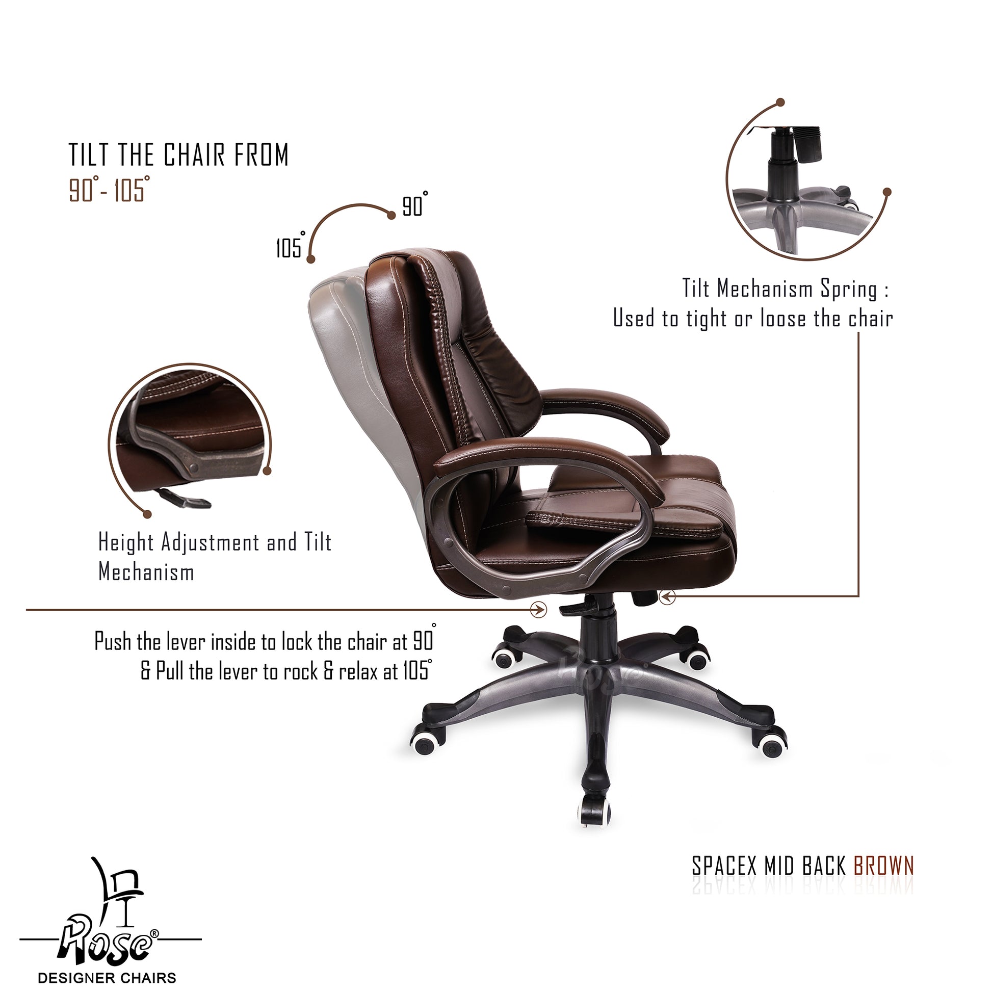 ROSE® SpaceX I Mid Back Office Chair