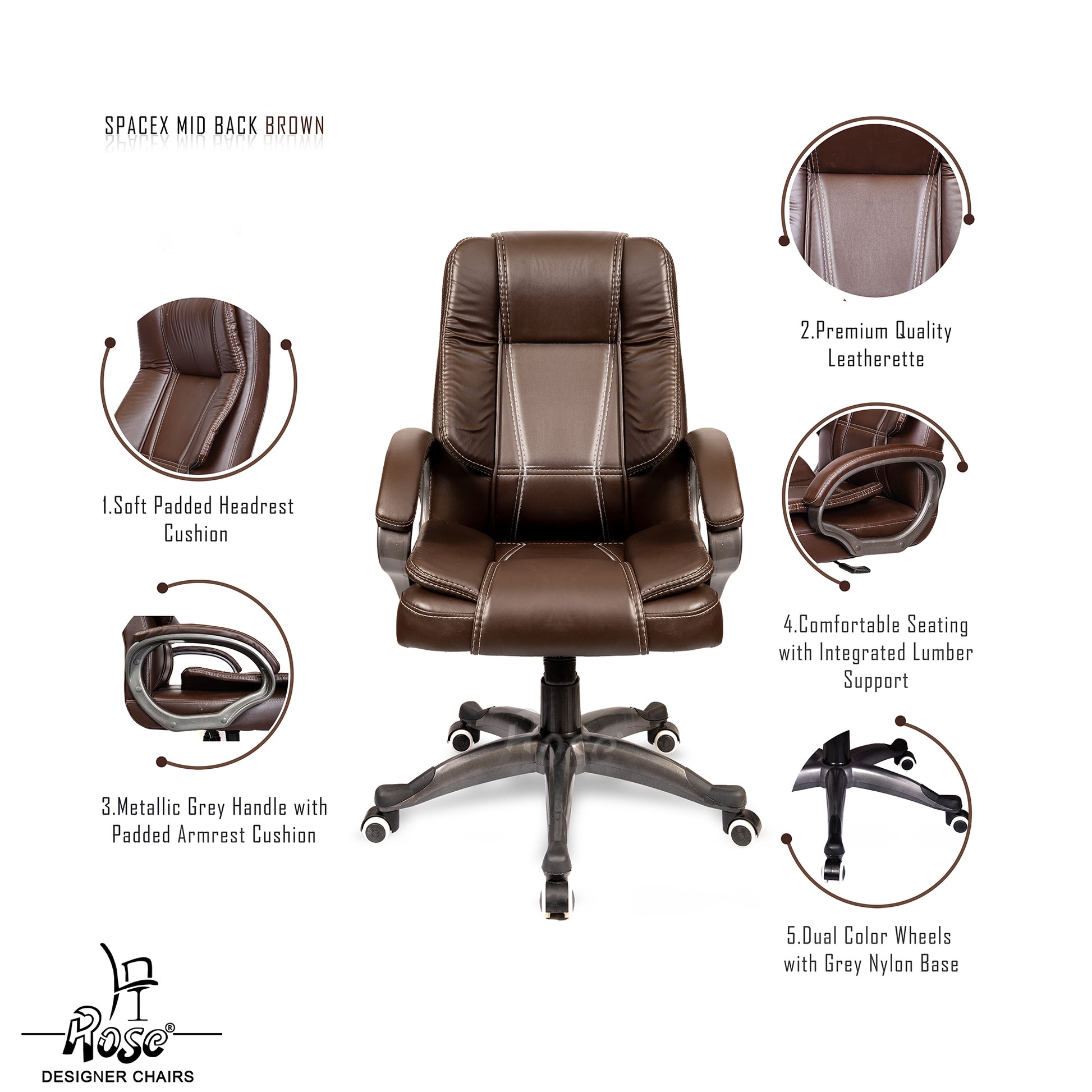 ROSE® SpaceX I Mid Back Office Chair