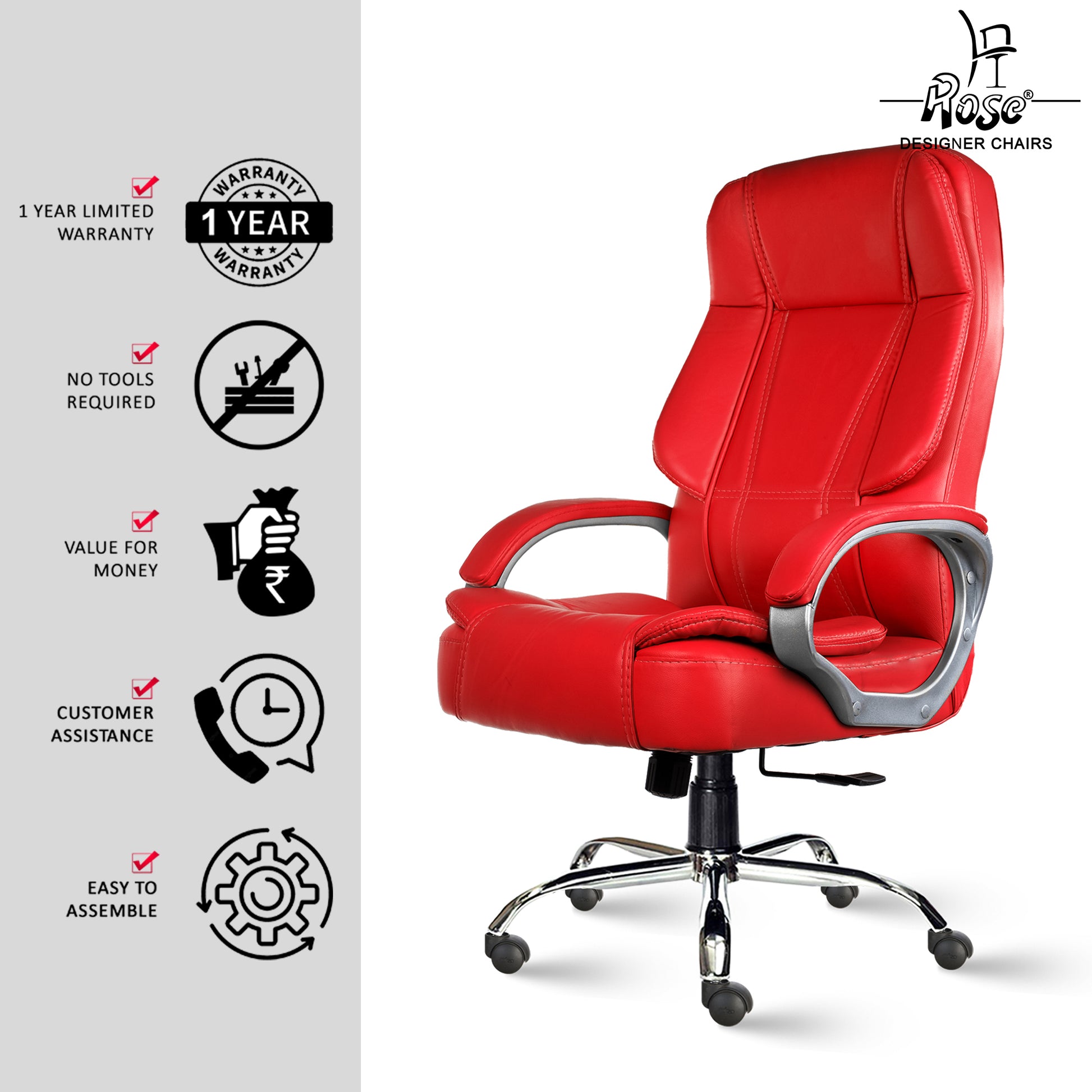 ROSE®SpaceX Leather High Back Chair