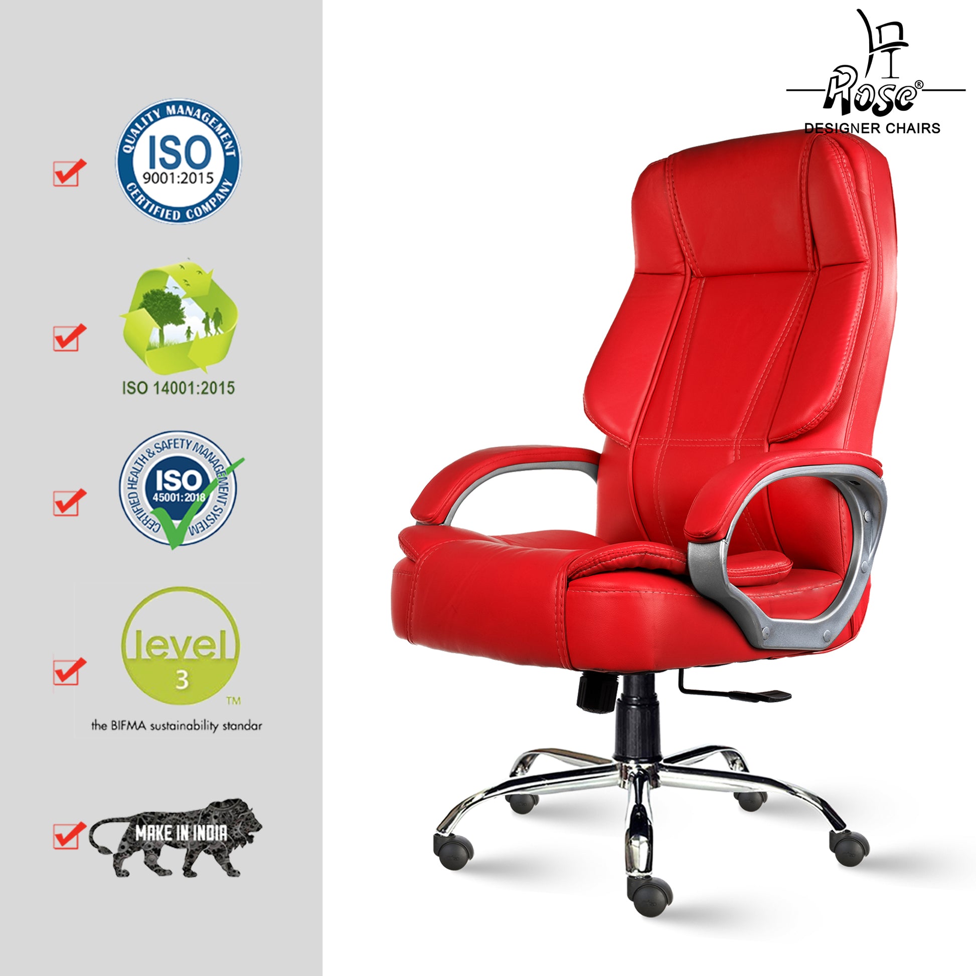 ROSE®SpaceX Leather High Back Chair