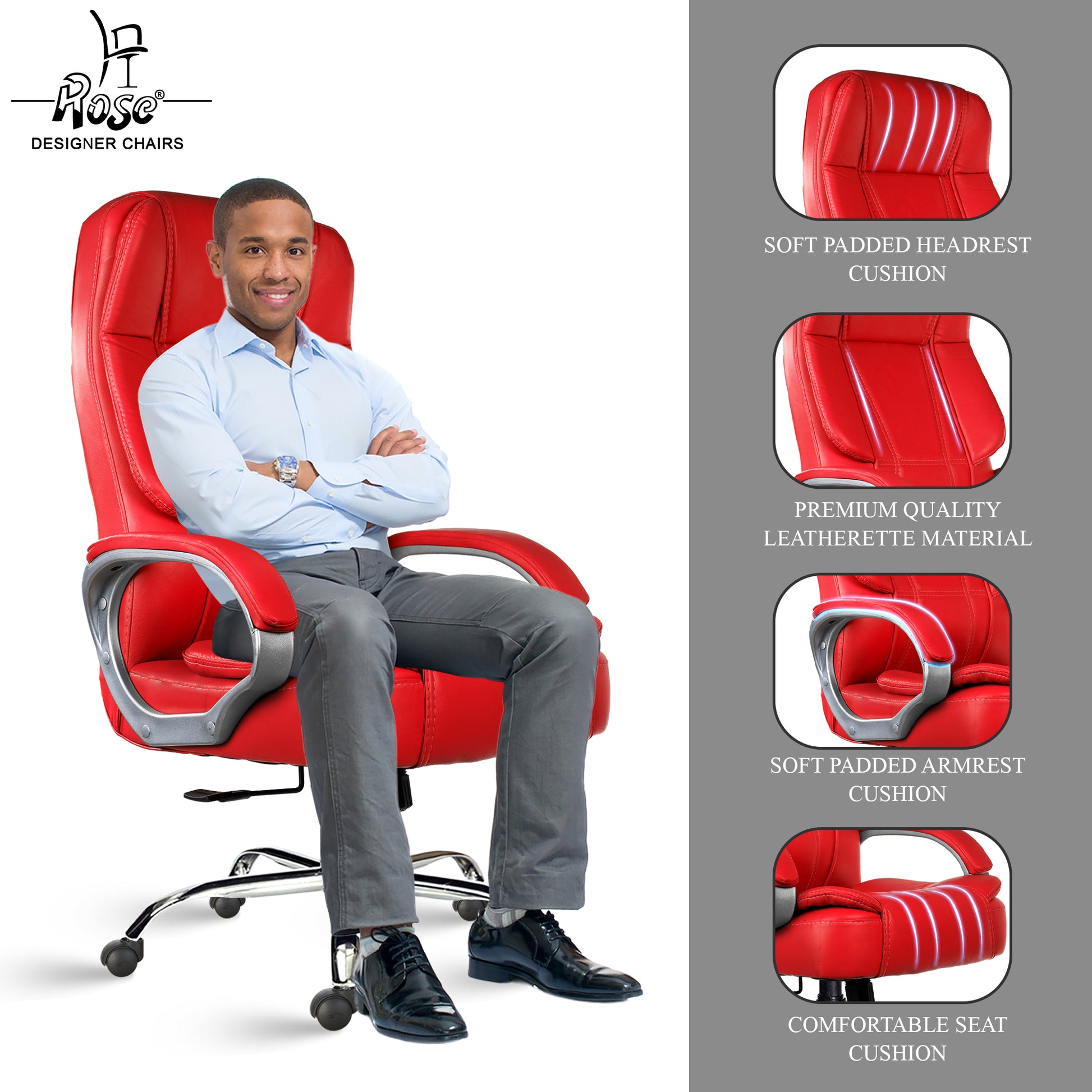 ROSE®SpaceX Leather High Back Chair