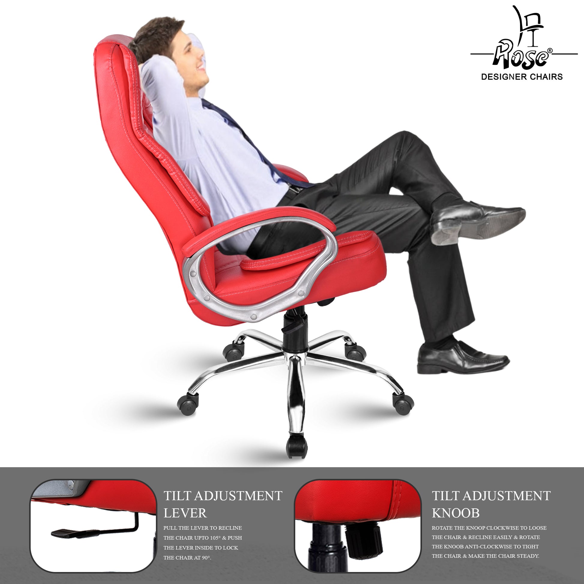 ROSE®SpaceX Leather High Back Chair