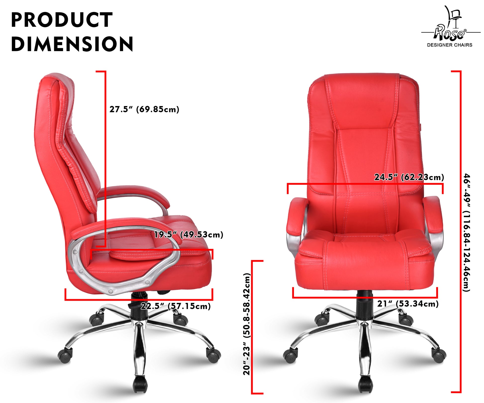 ROSE®SpaceX Leather High Back Chair