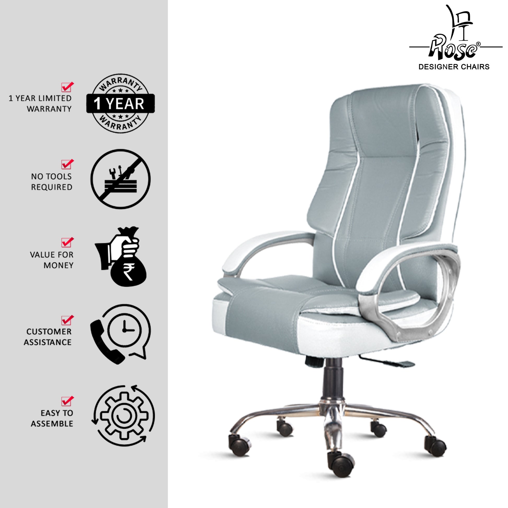 ROSE®SpaceX Leather High Back Chair