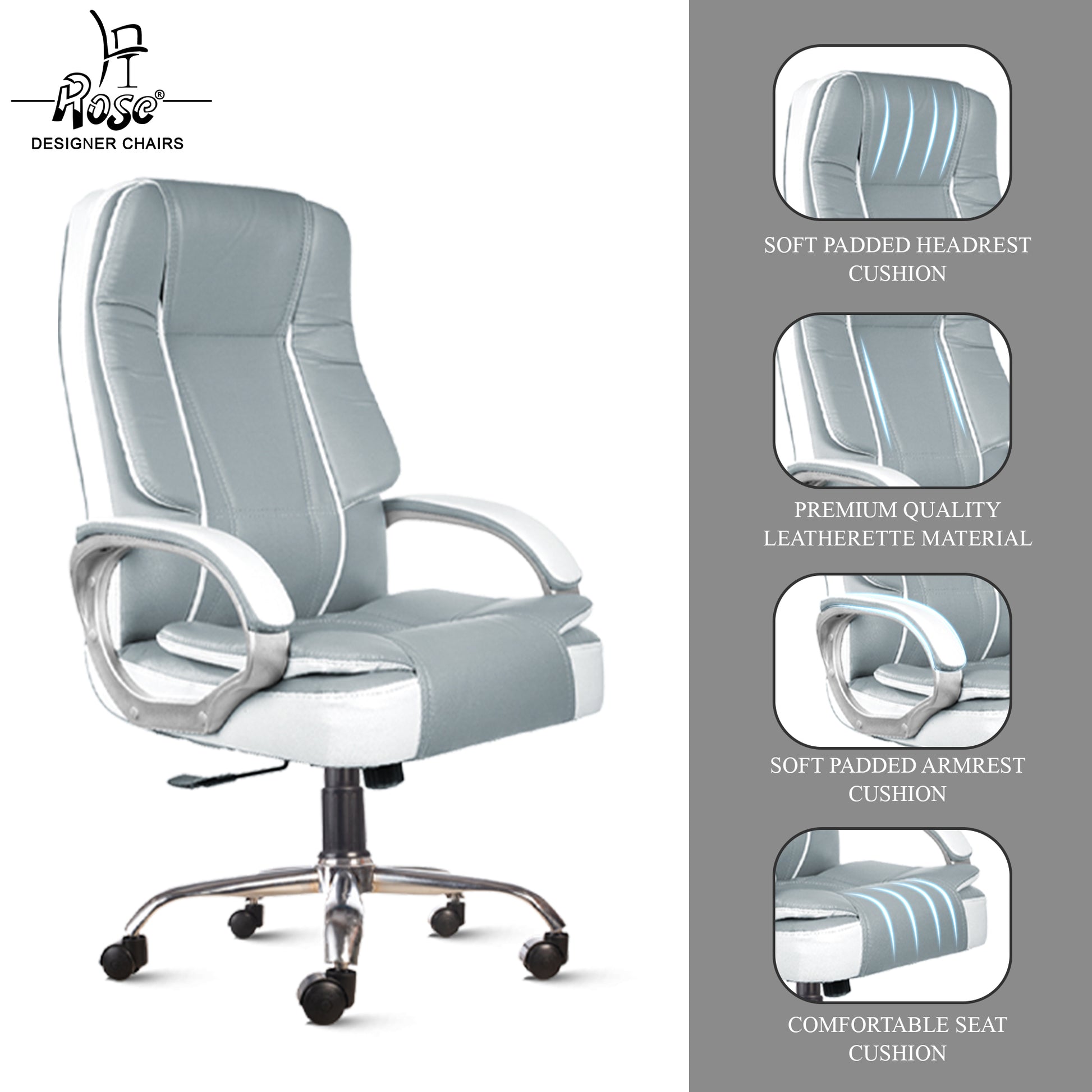 ROSE®SpaceX Leather High Back Chair