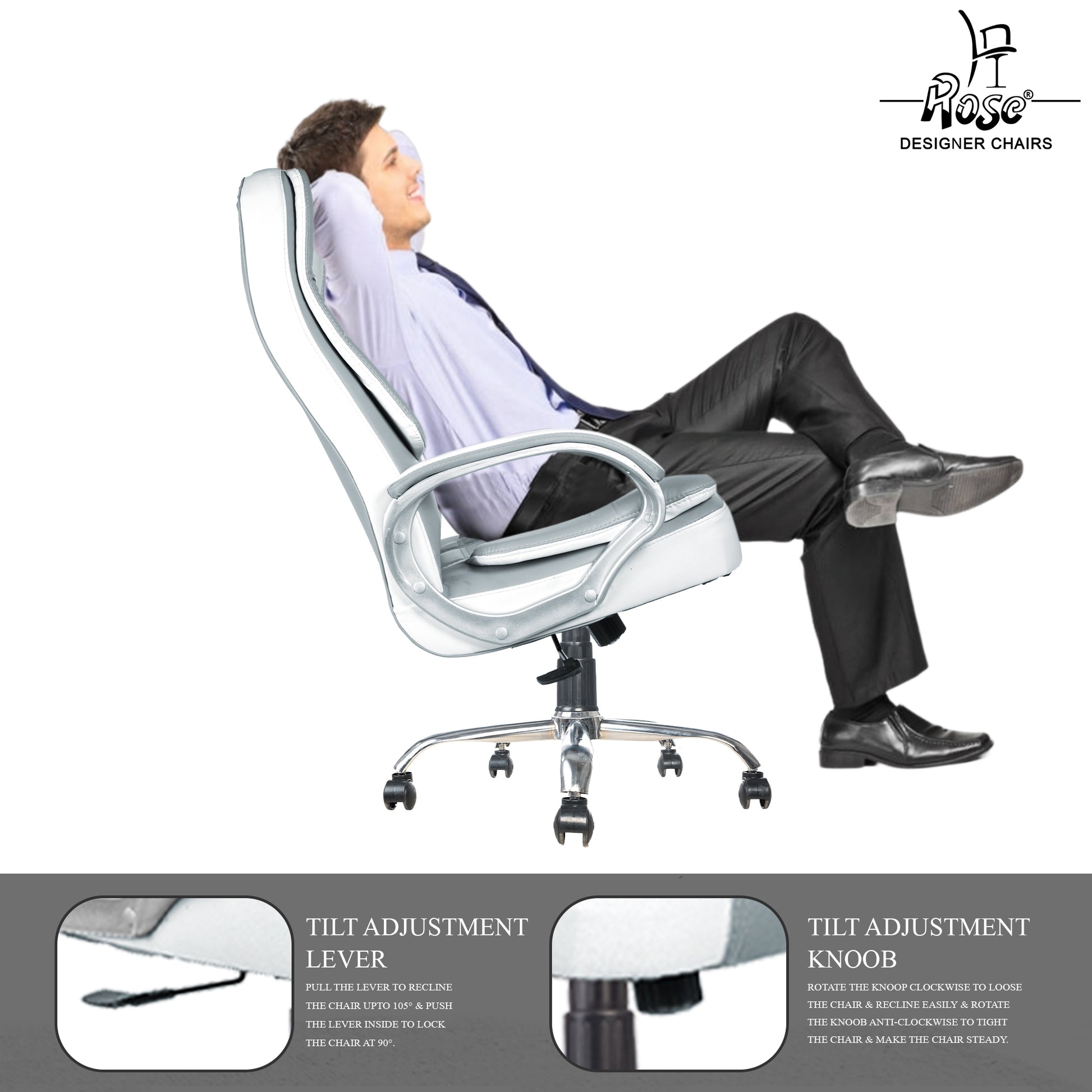 ROSE®SpaceX Leather High Back Chair