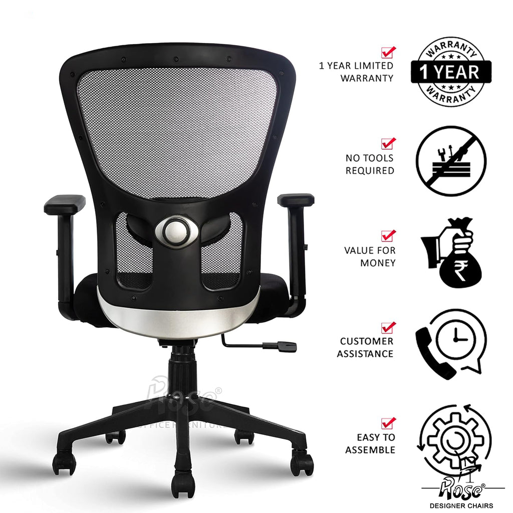 ROSE®Teesla Mesh Mid-Back Office Chair