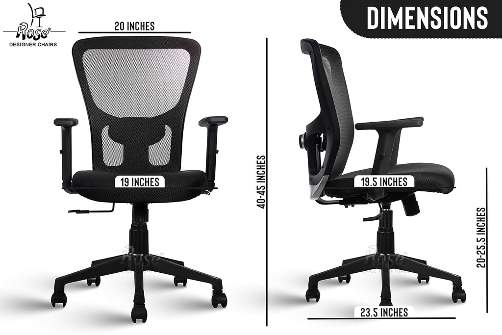 ROSE®Teesla Mesh Mid-Back Office Chair