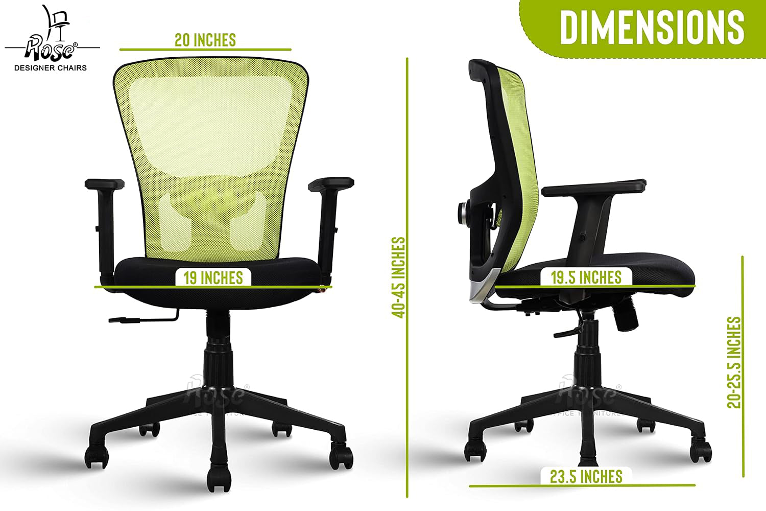 ROSE®Teesla Mesh Mid-Back Office Chair