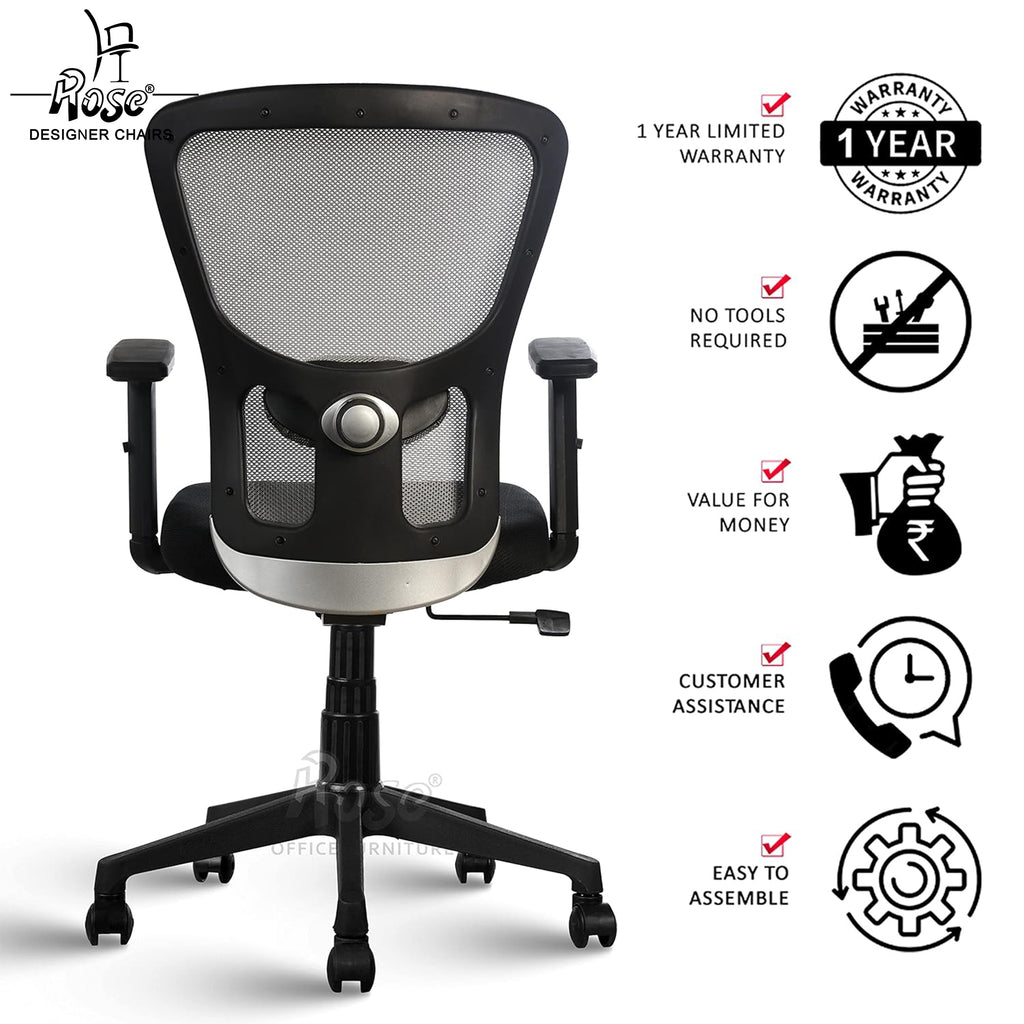 ROSE®Teesla Mesh Mid-Back Office Chair