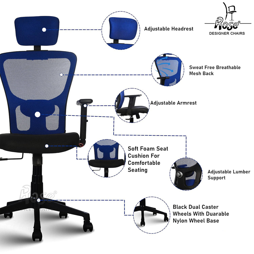 ROSE®Teesla Mesh High-Back Office Chair