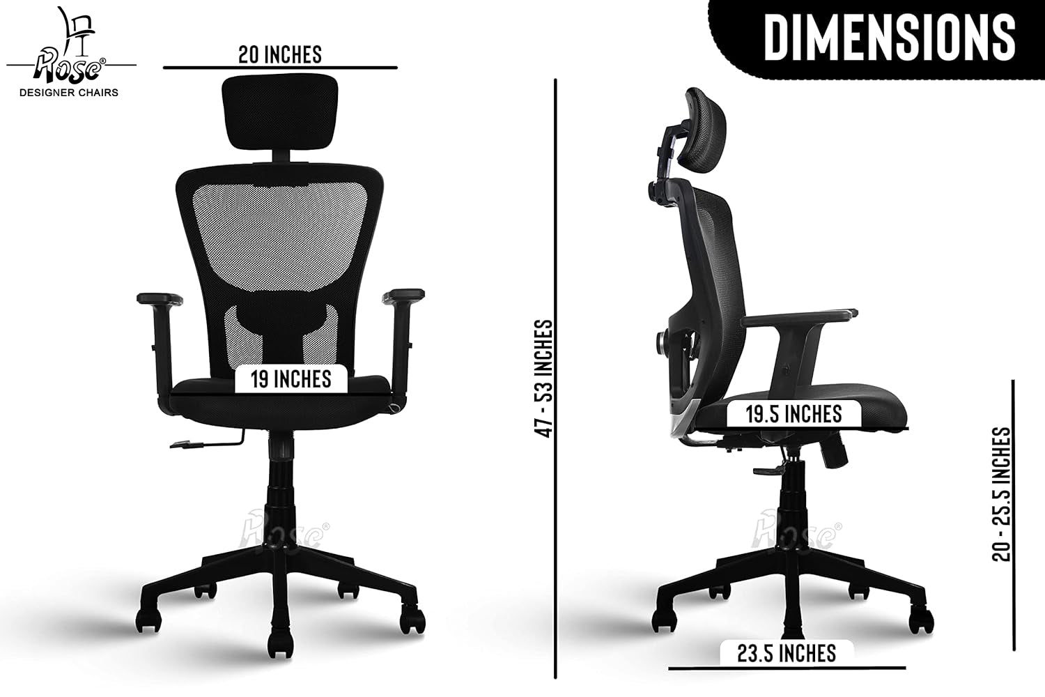 ROSE®Teesla Mesh High-Back Office Chair